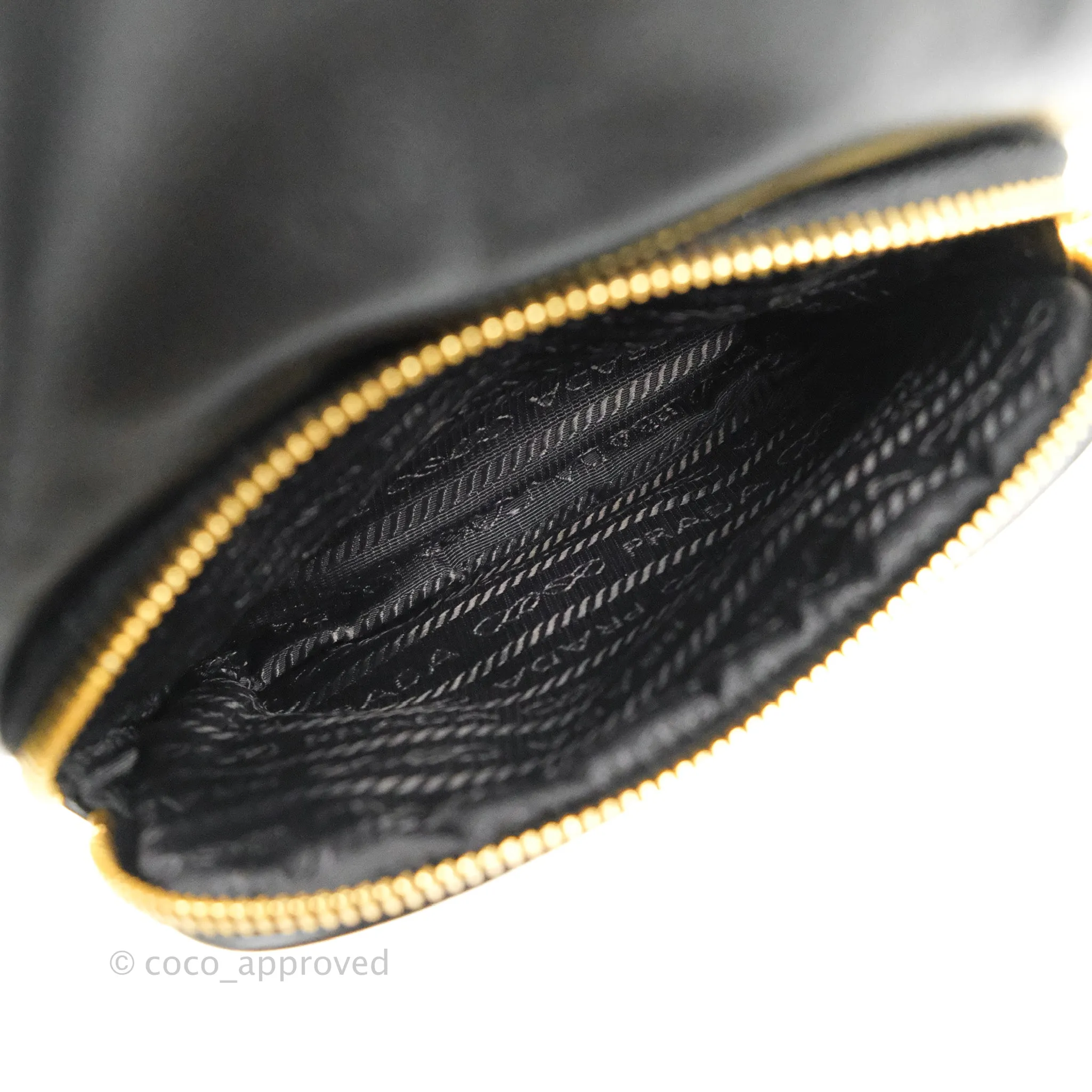 Prada Duet Bucket Bag Black Leather
