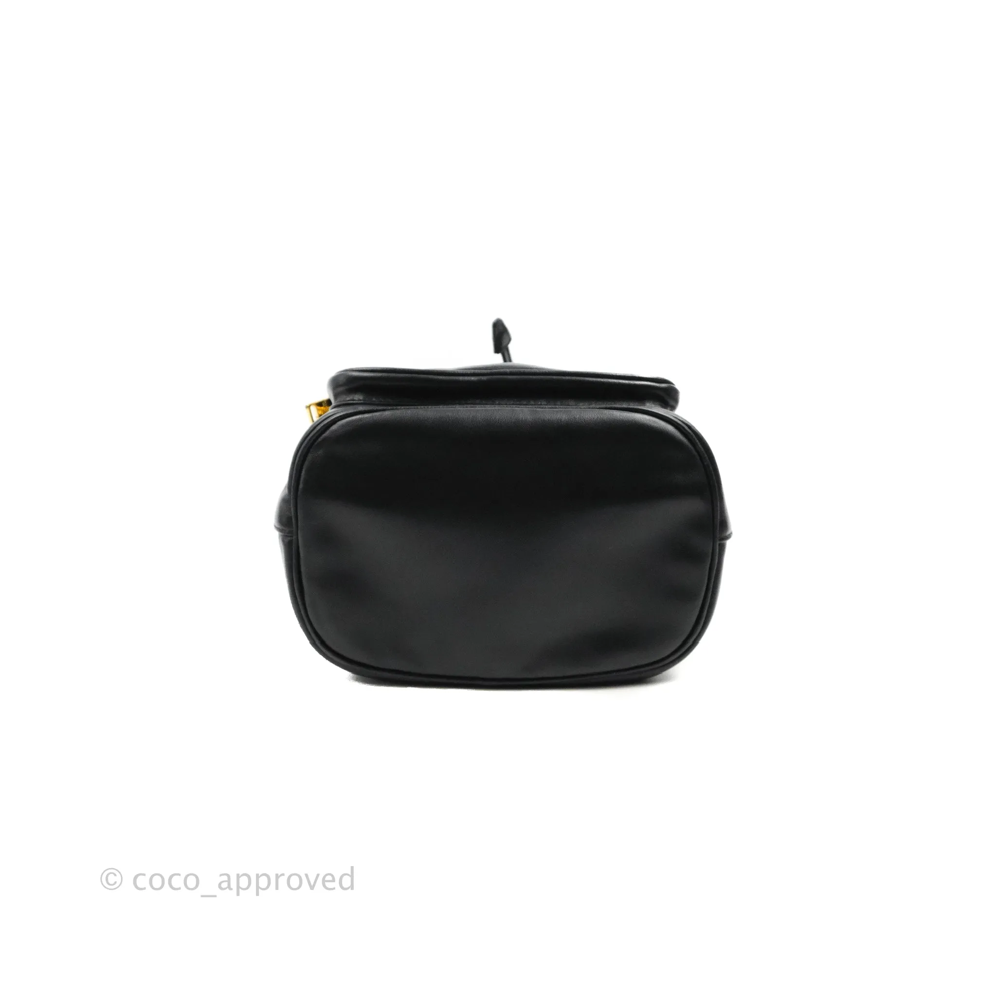 Prada Duet Bucket Bag Black Leather