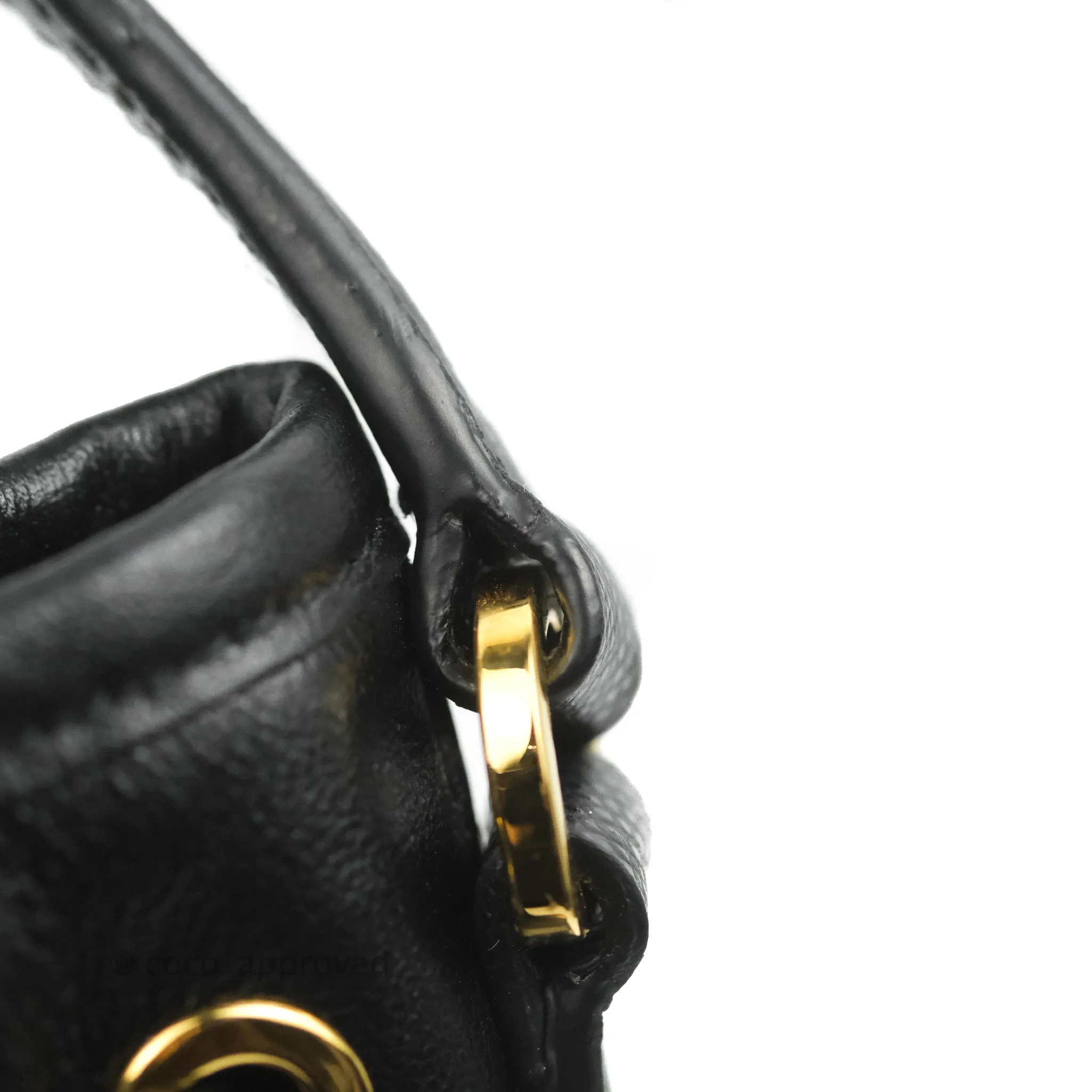 Prada Duet Bucket Bag Black Leather