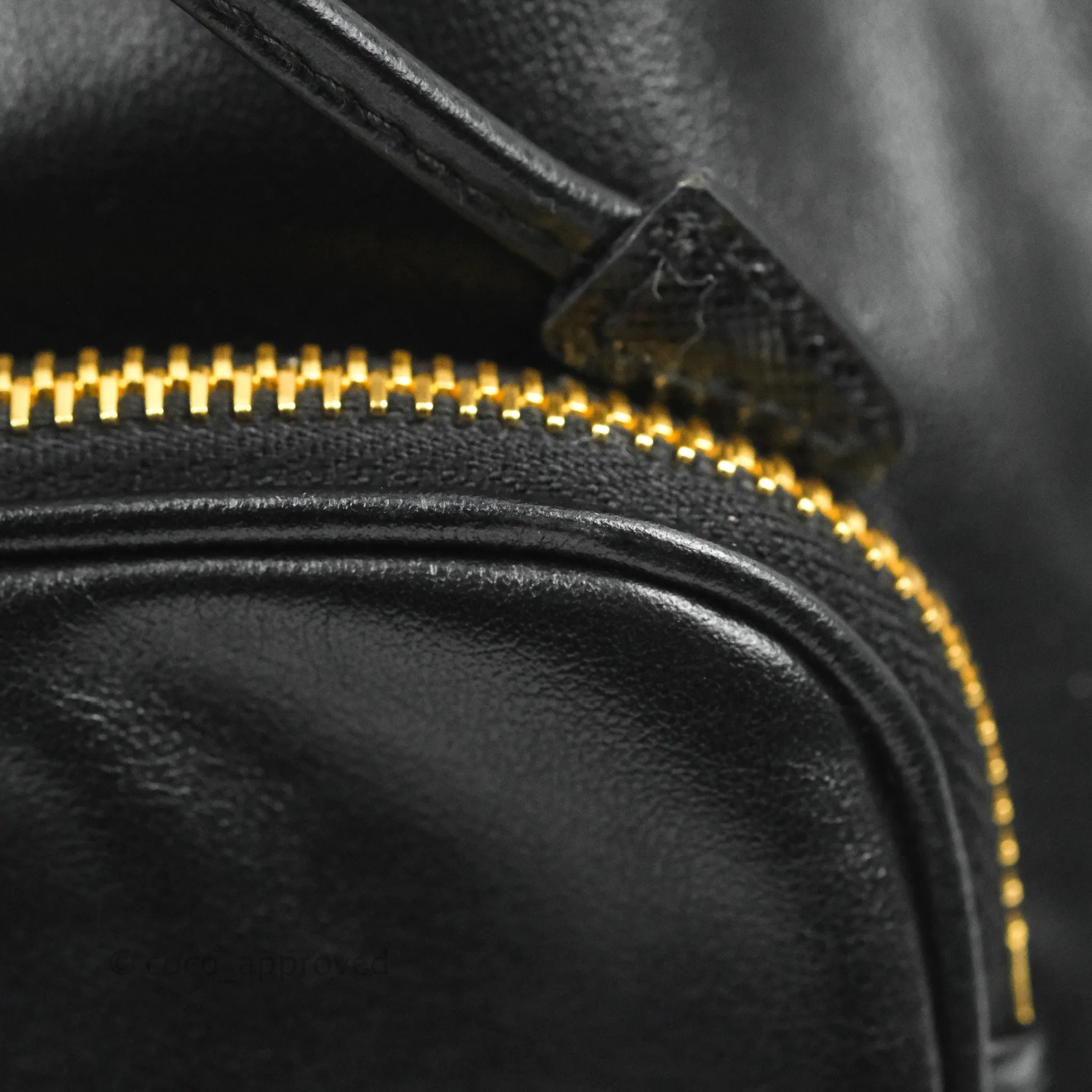 Prada Duet Bucket Bag Black Leather