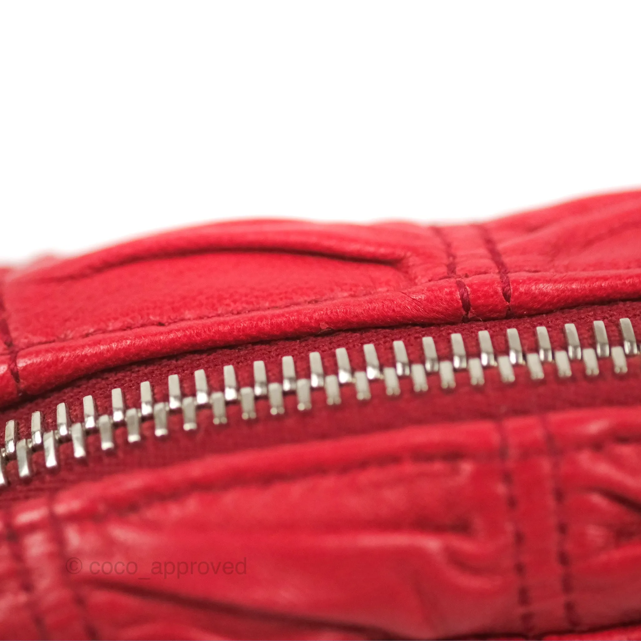 Prada Gaufre Mini Crossbody Bag Red