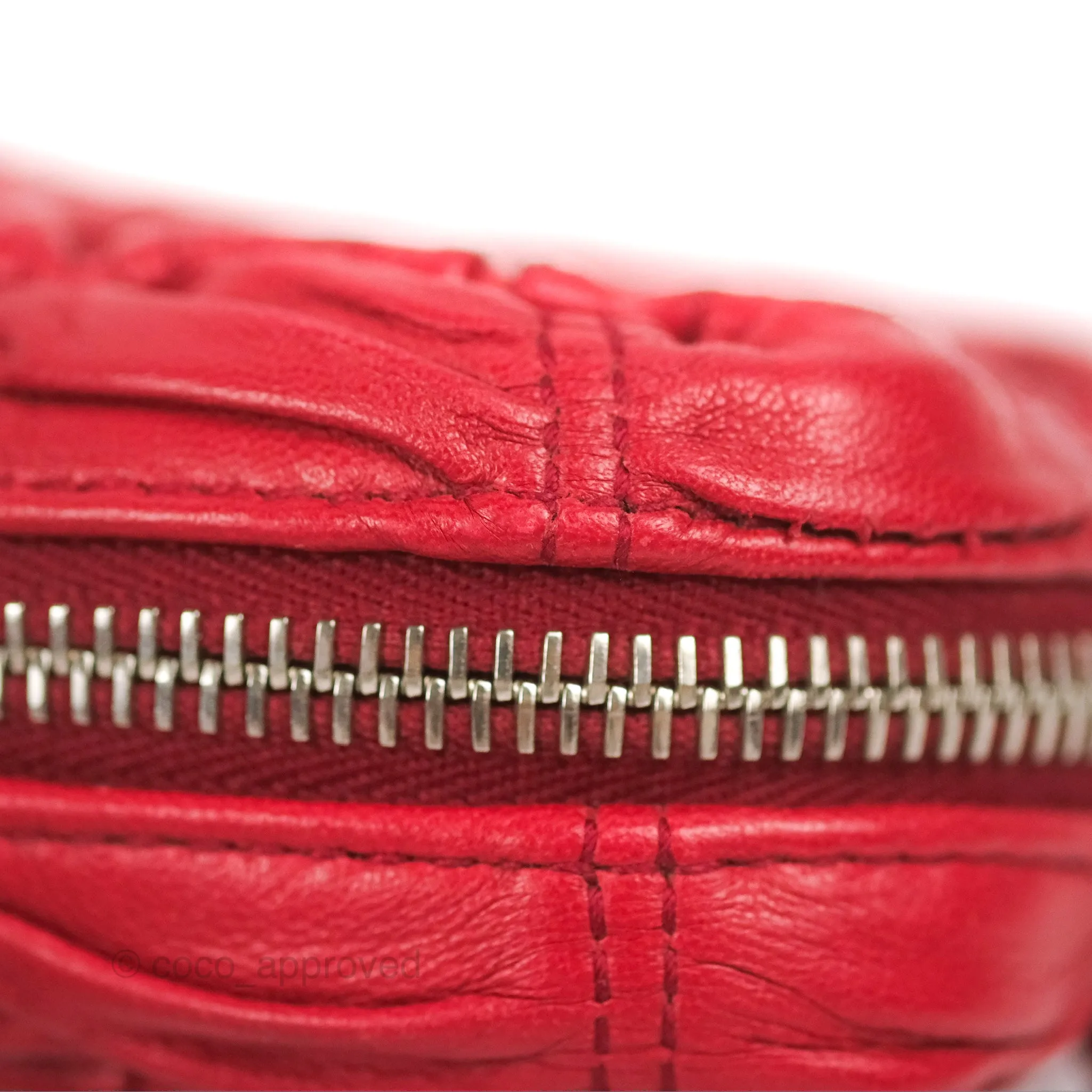 Prada Gaufre Mini Crossbody Bag Red