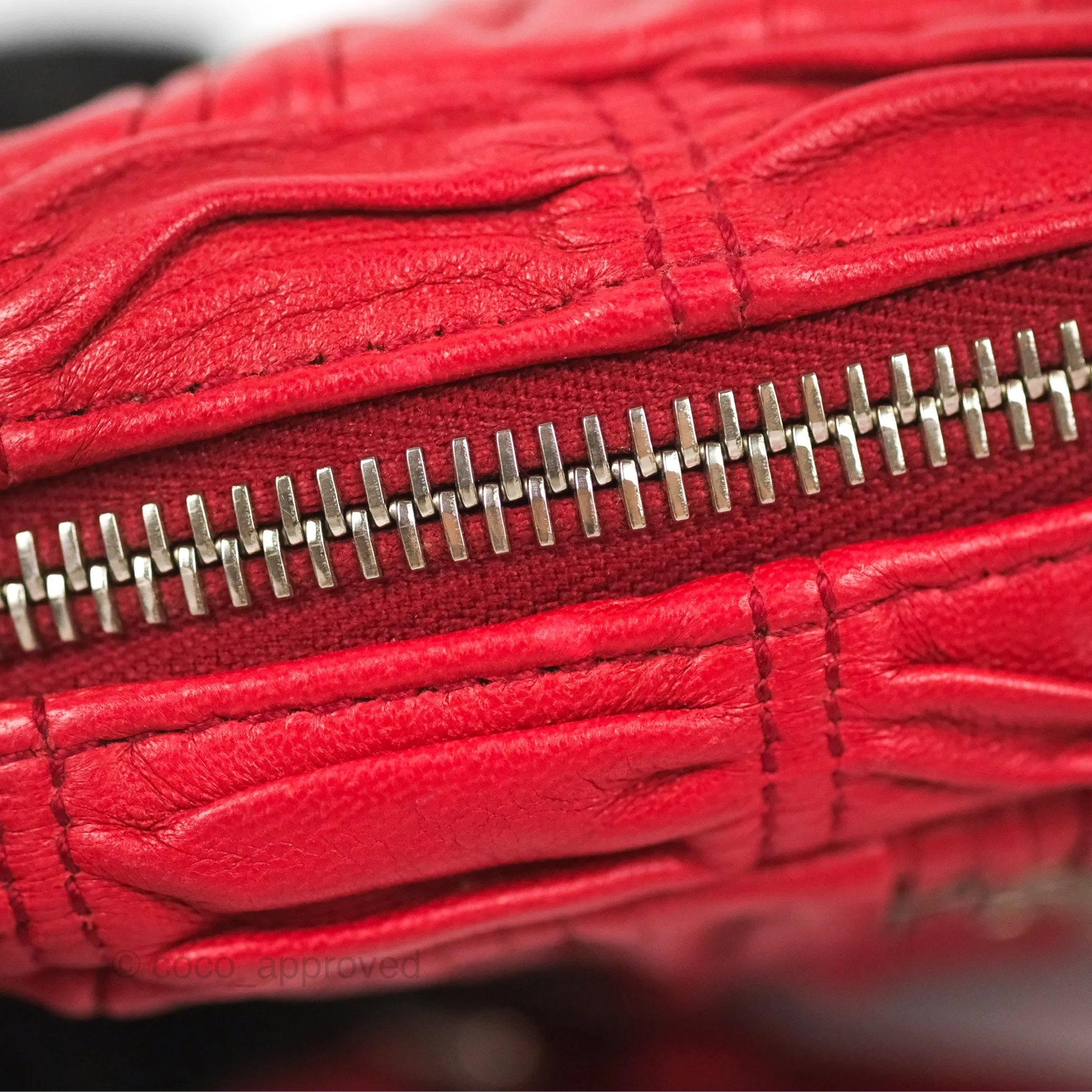 Prada Gaufre Mini Crossbody Bag Red