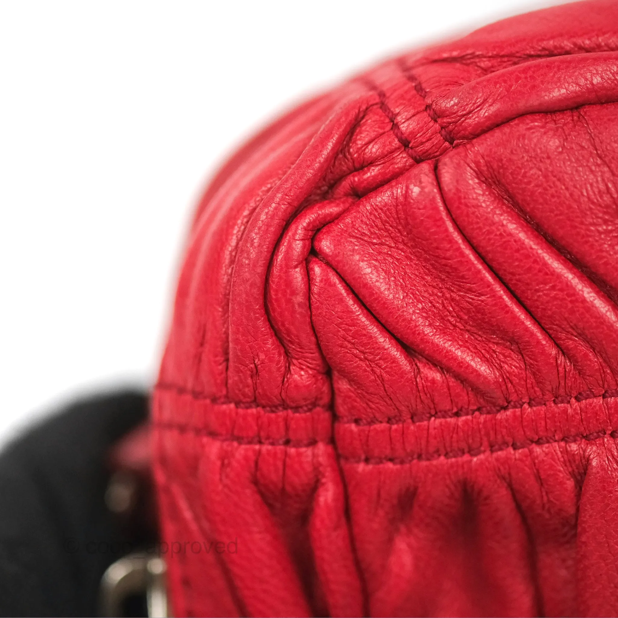 Prada Gaufre Mini Crossbody Bag Red