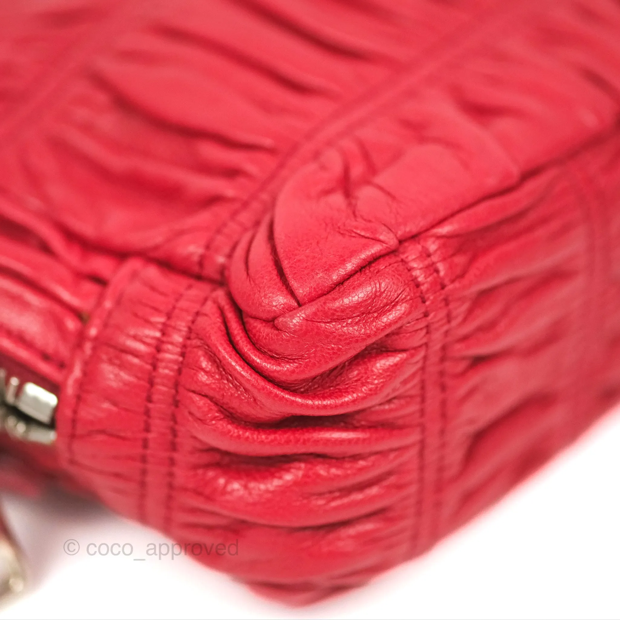 Prada Gaufre Mini Crossbody Bag Red