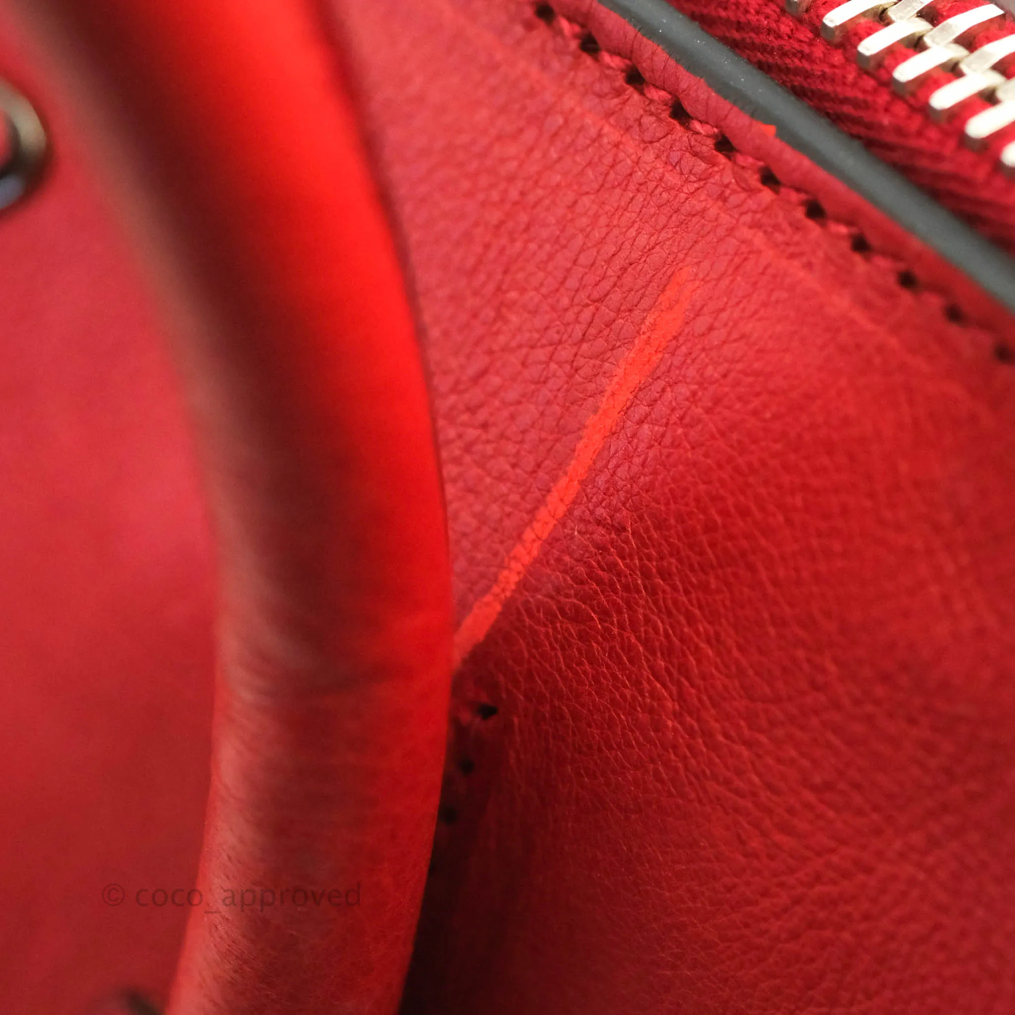Prada Glace Calf Twin Pocket Tote Red