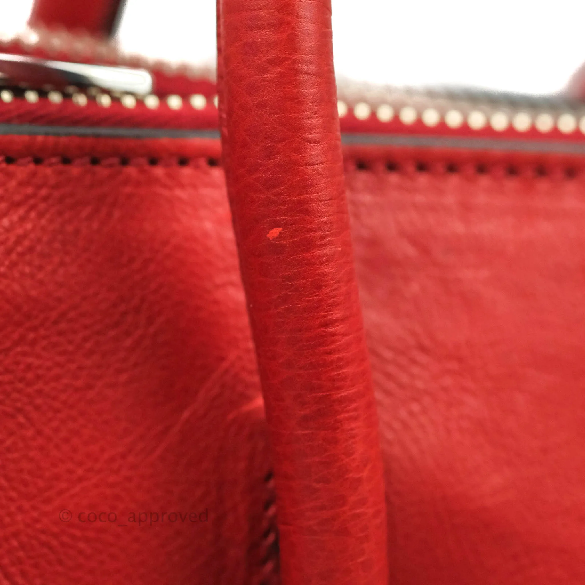 Prada Glace Calf Twin Pocket Tote Red