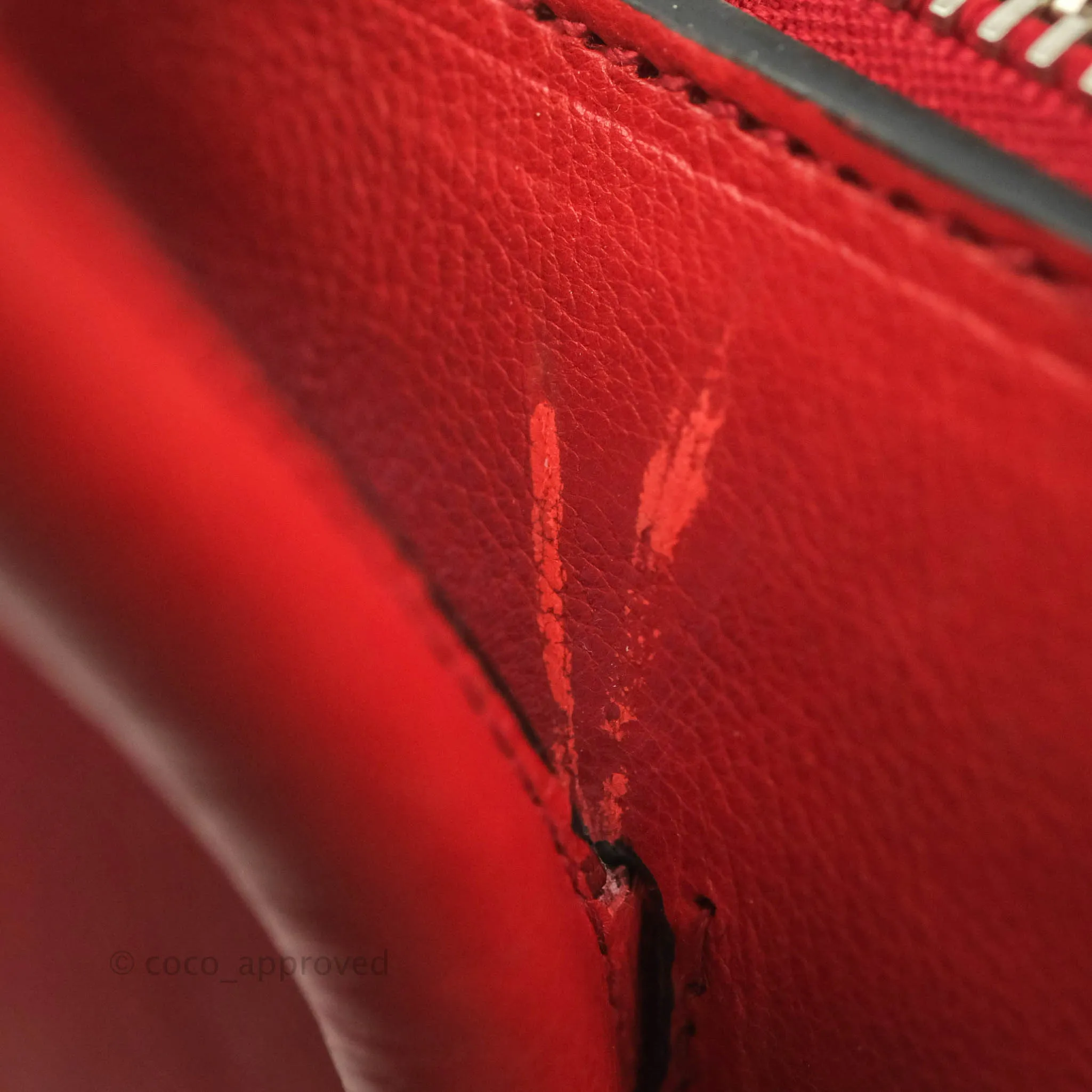 Prada Glace Calf Twin Pocket Tote Red