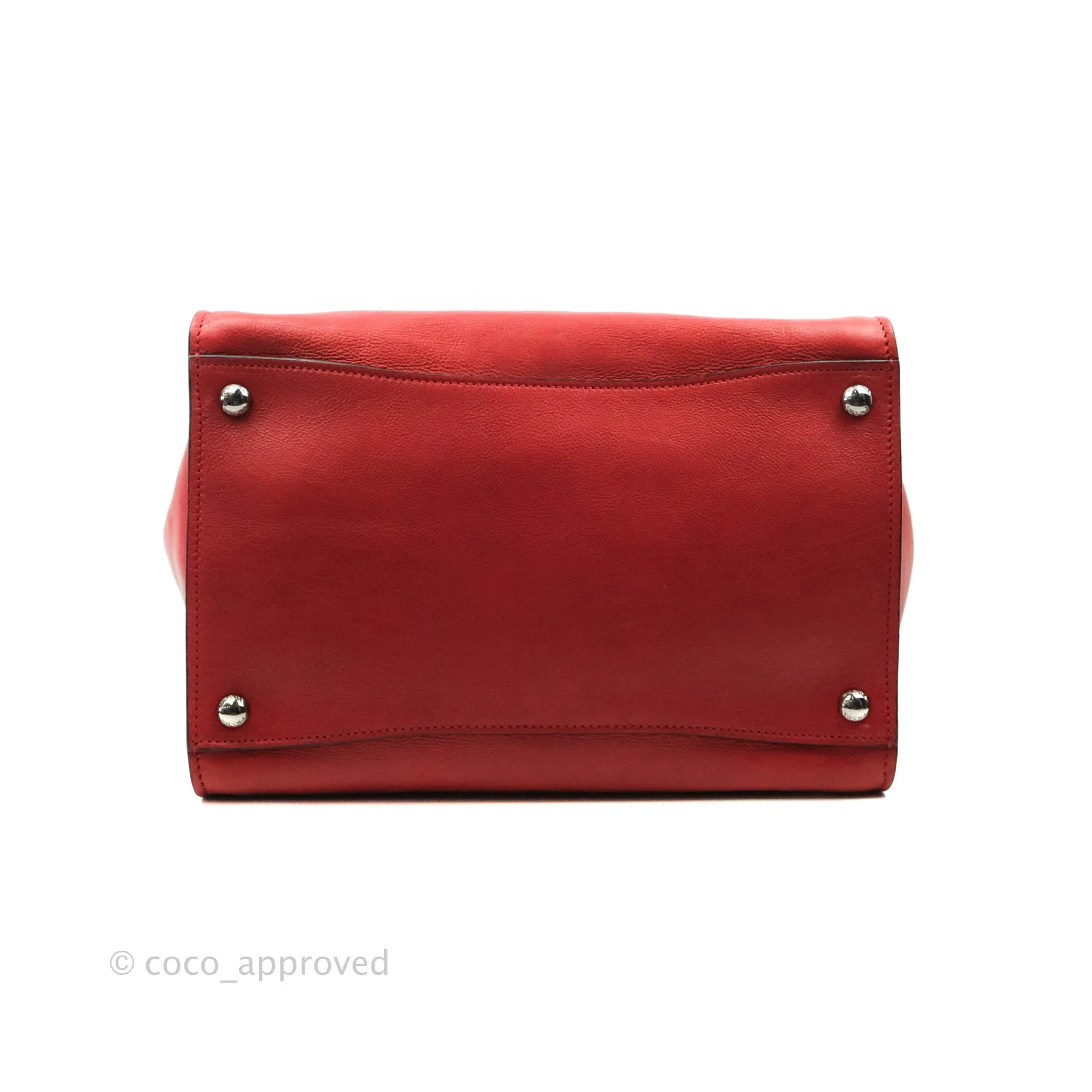 Prada Glace Calf Twin Pocket Tote Red