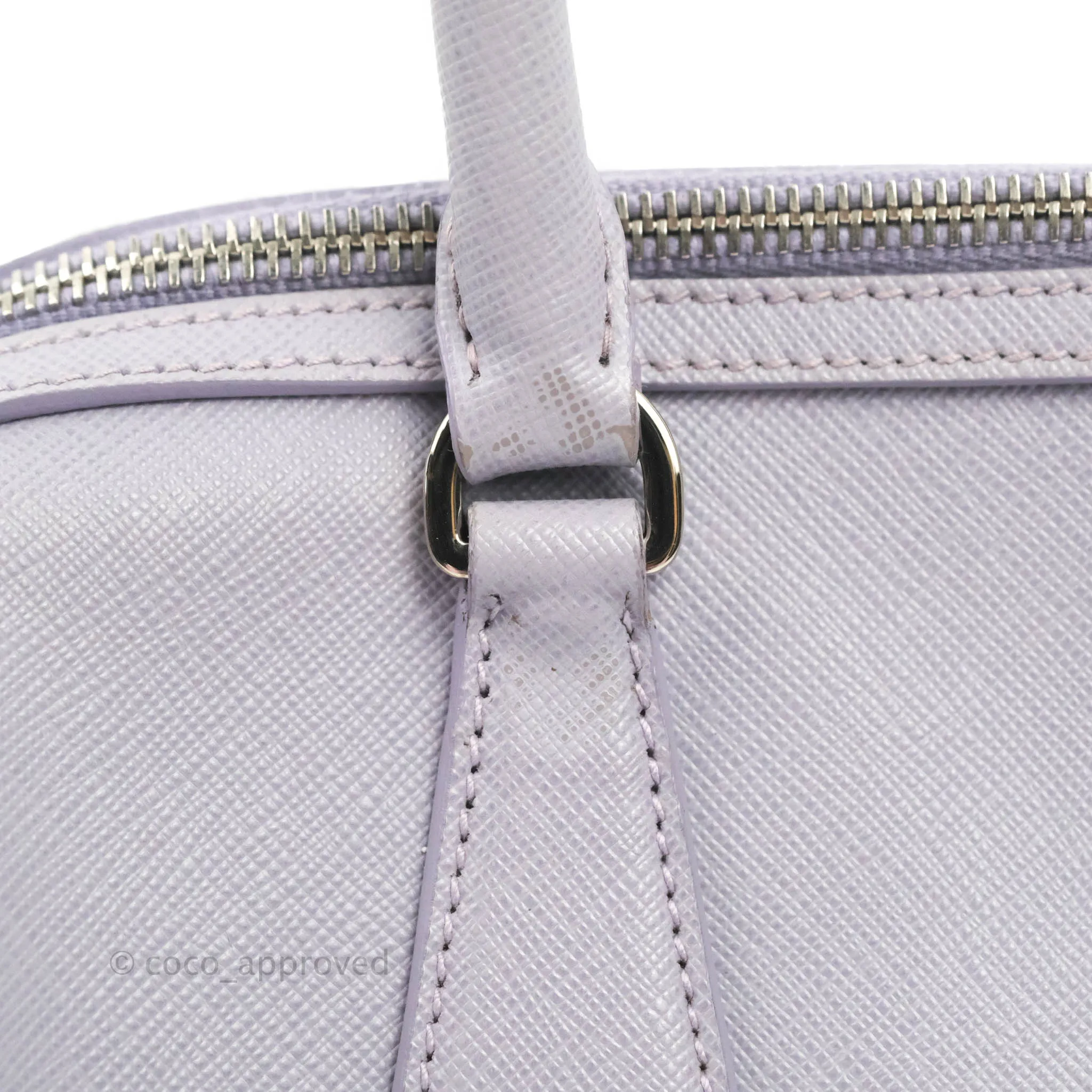 Prada Lilac Lux Convertible Boston Saffiano Leather Mini