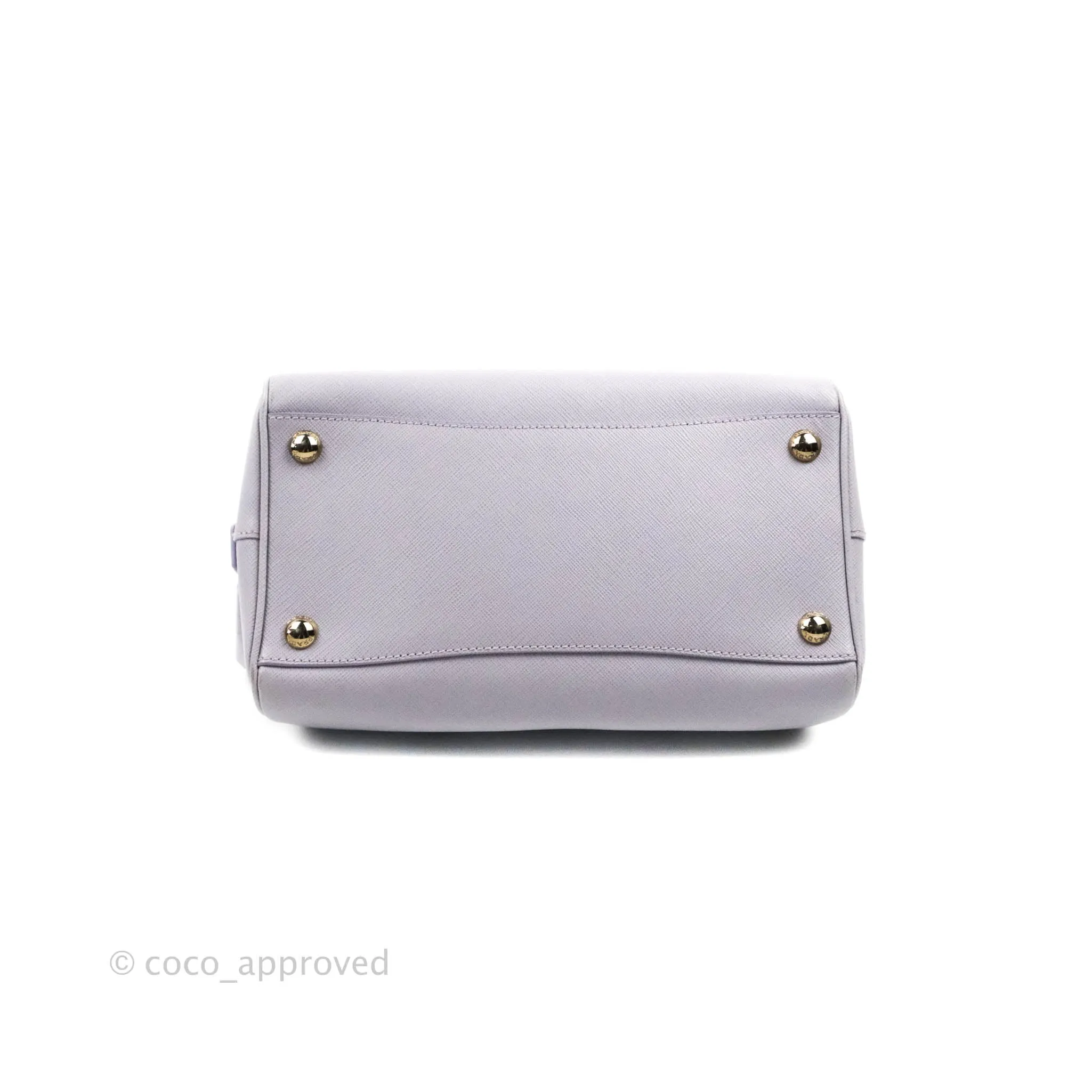 Prada Lilac Lux Convertible Boston Saffiano Leather Mini