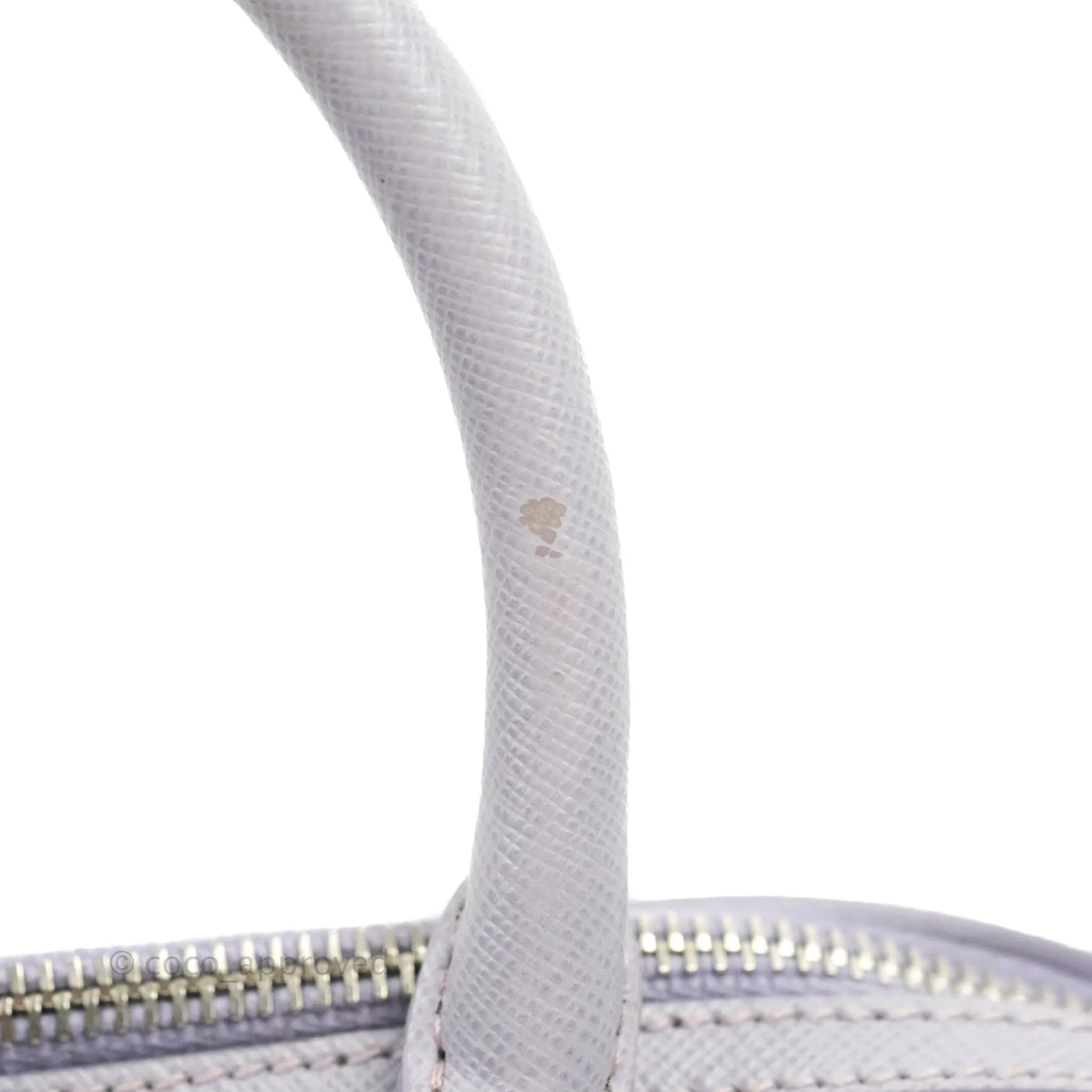 Prada Lilac Lux Convertible Boston Saffiano Leather Mini