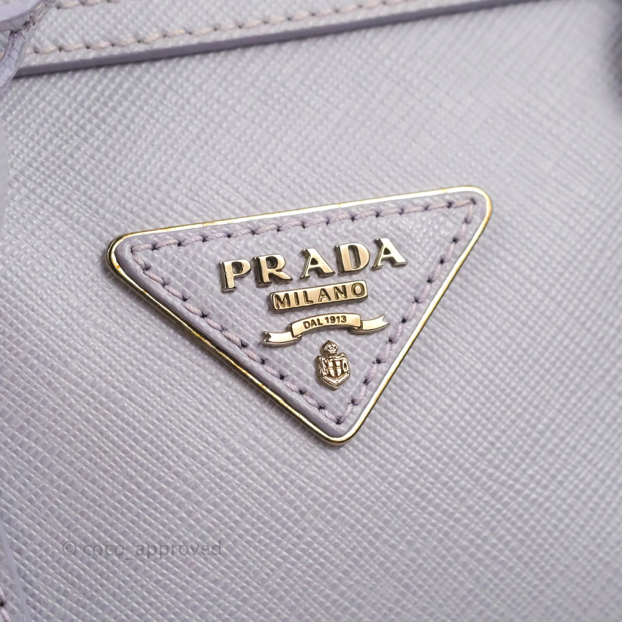 Prada Lilac Lux Convertible Boston Saffiano Leather Mini