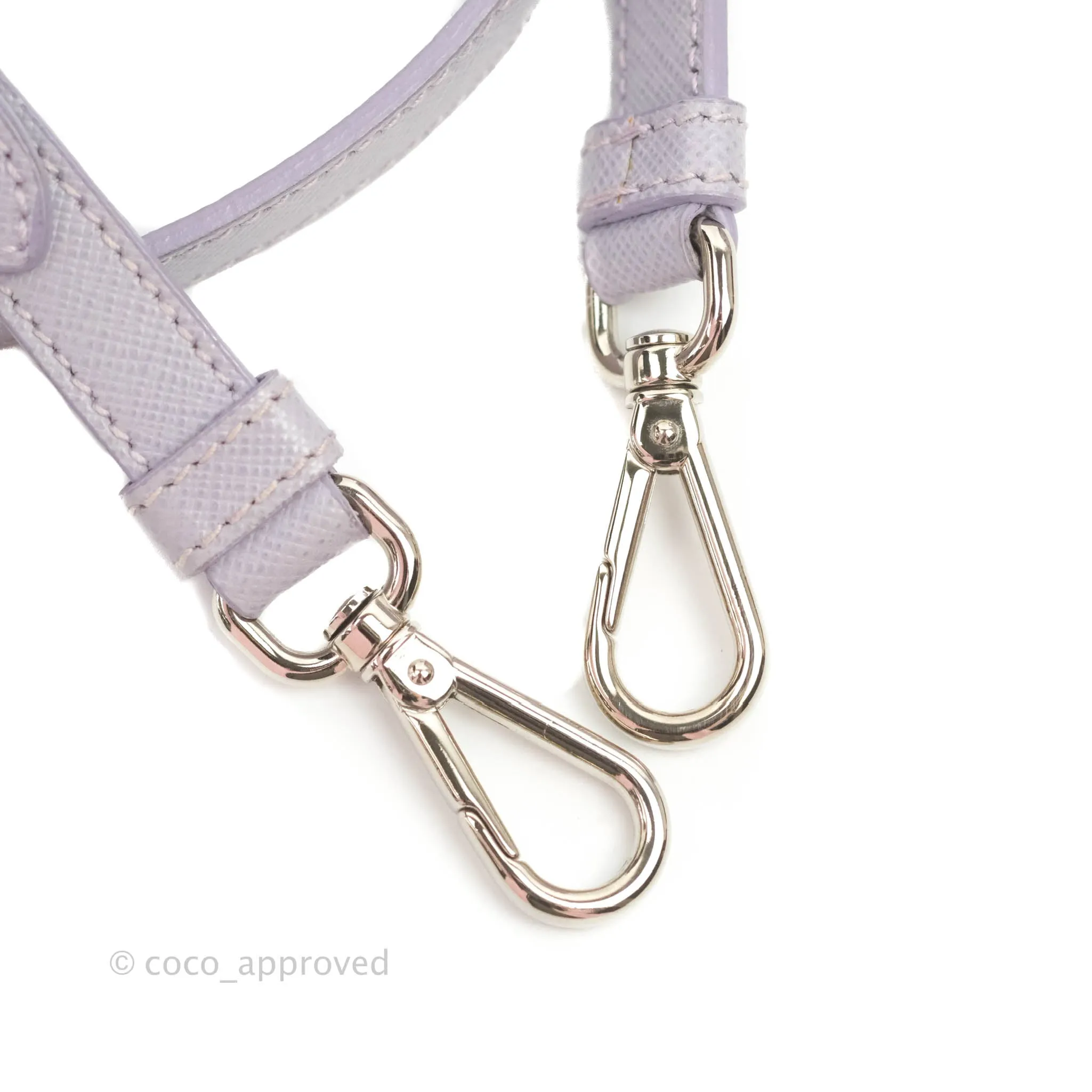 Prada Lilac Lux Convertible Boston Saffiano Leather Mini