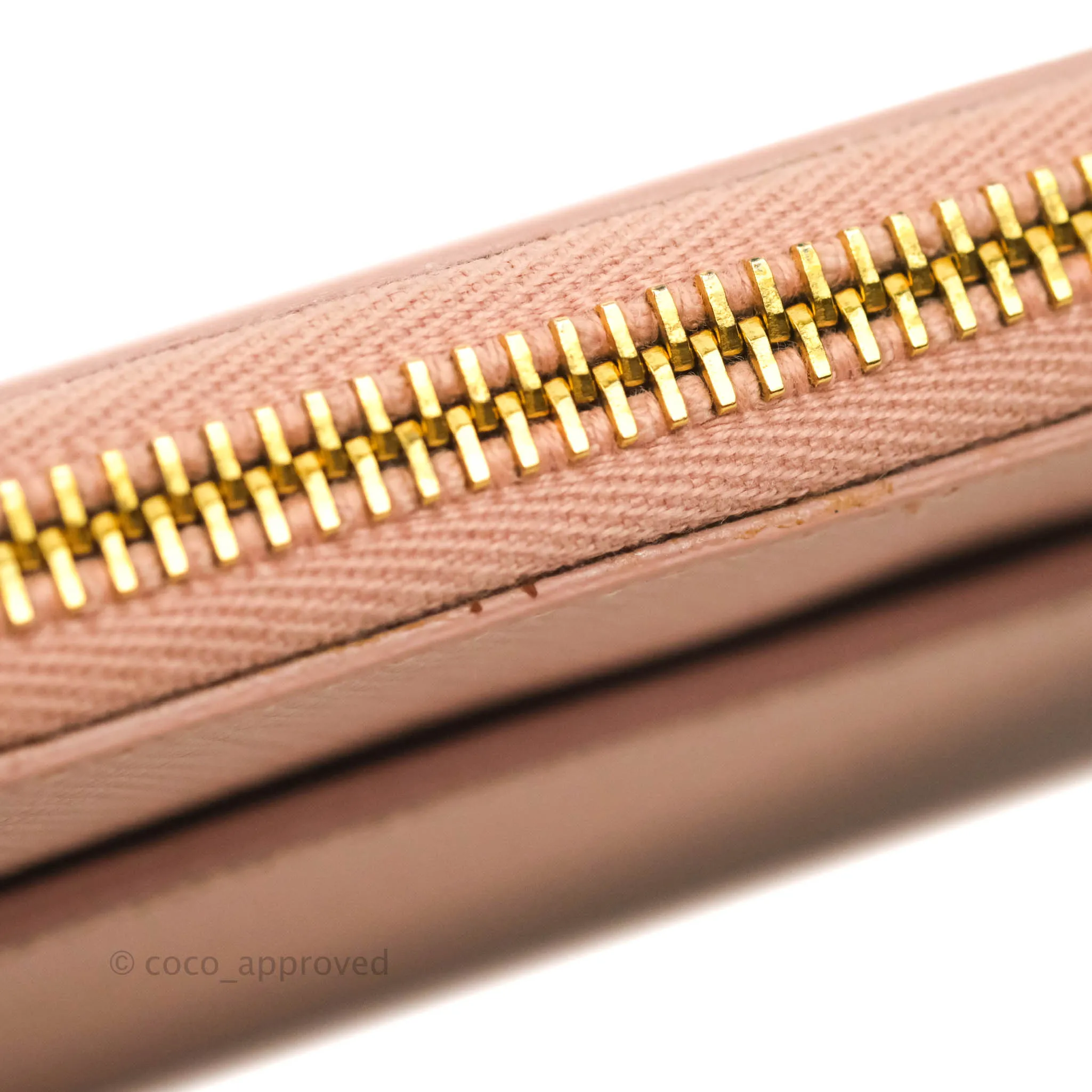 Prada Logo Clutch Bag Pink Gold Hardware