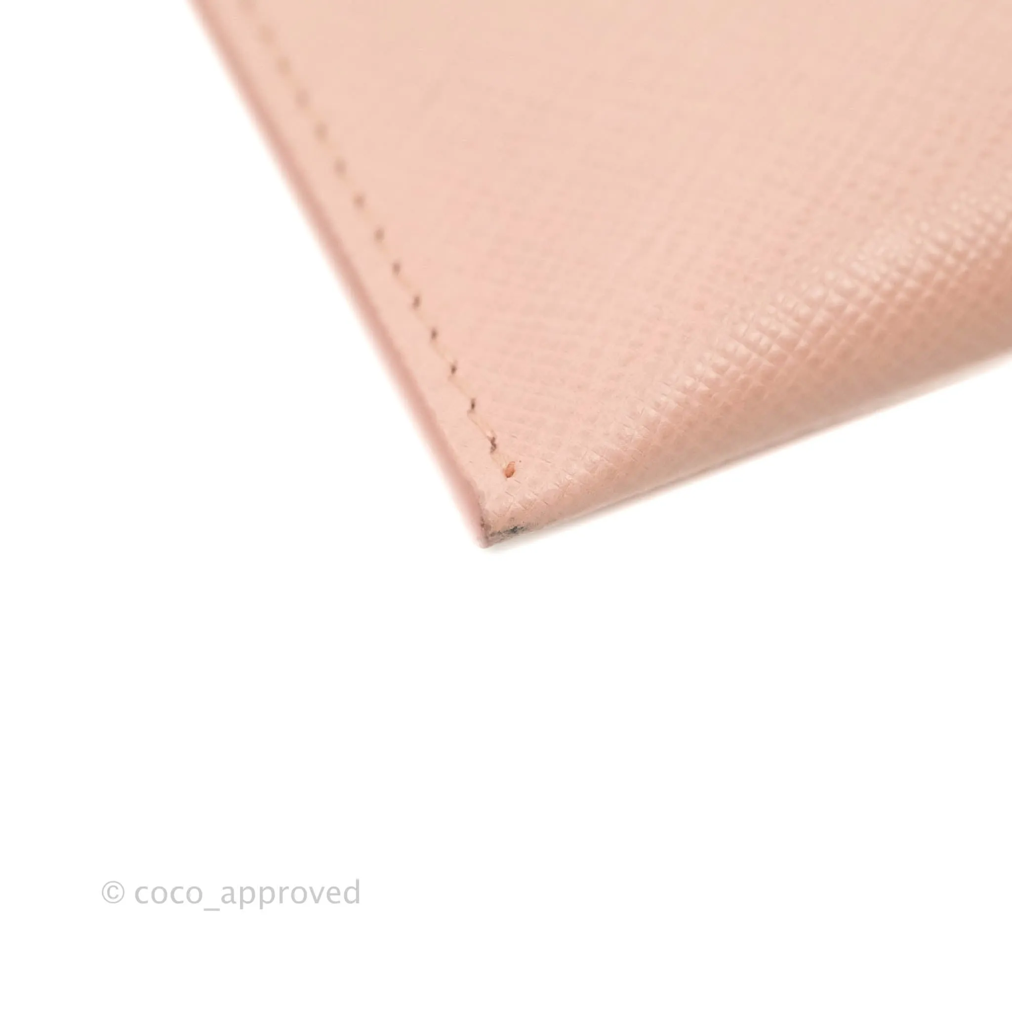 Prada Logo Clutch Bag Pink Gold Hardware
