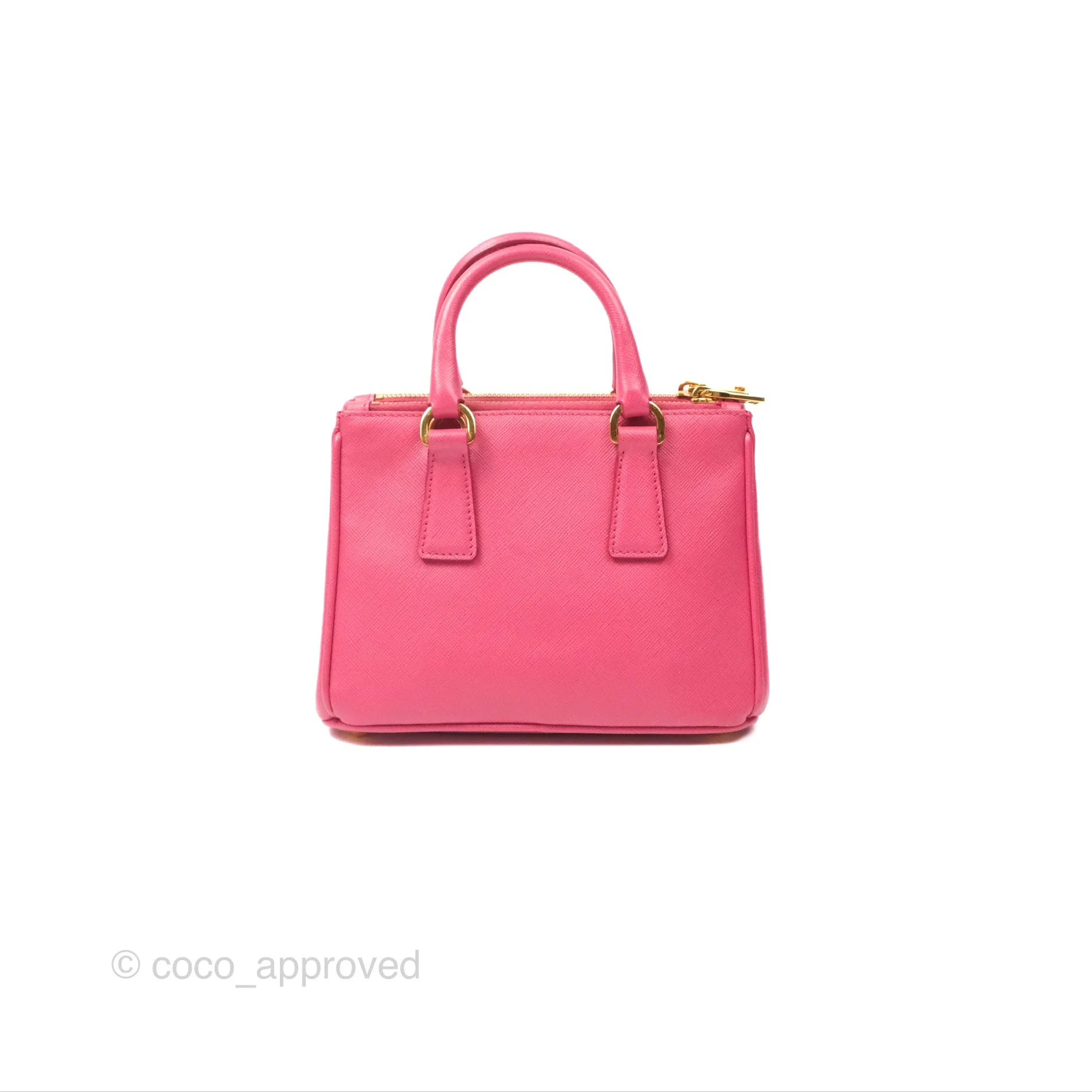 Prada Mini Galleria Bag Saffiano Lux Peonia