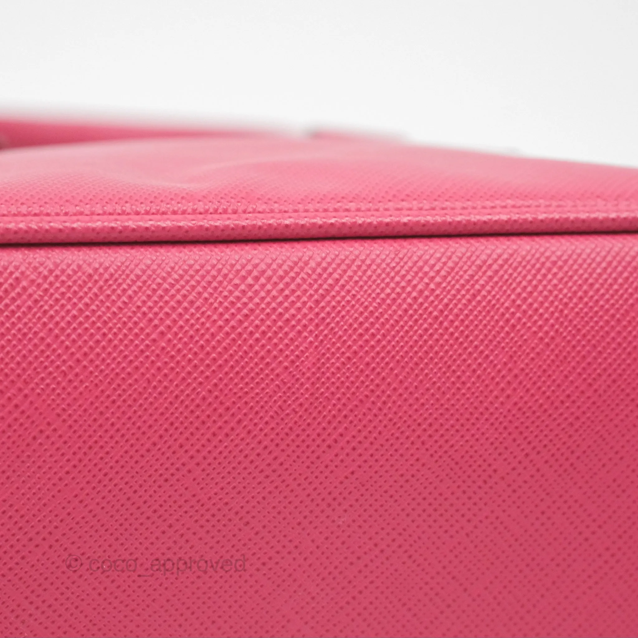 Prada Mini Galleria Bag Saffiano Lux Peonia
