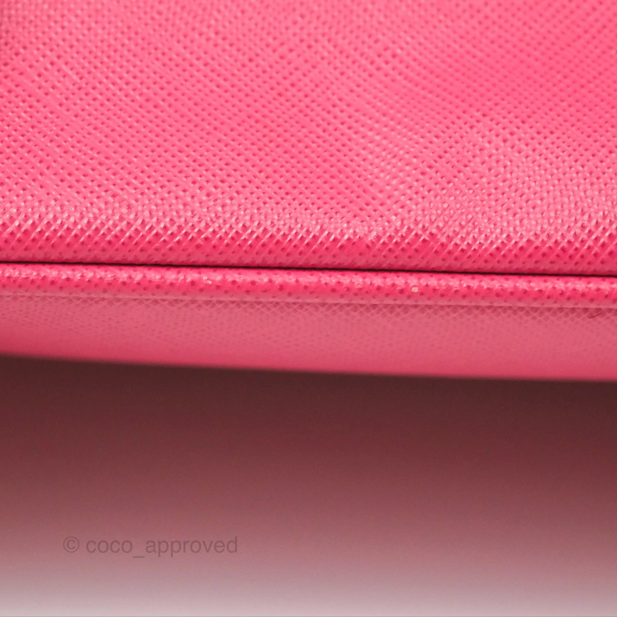 Prada Mini Galleria Bag Saffiano Lux Peonia