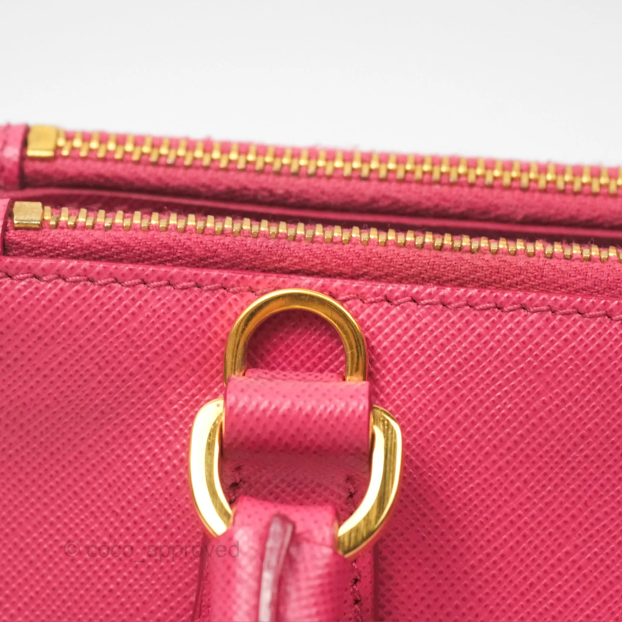 Prada Mini Galleria Bag Saffiano Lux Peonia