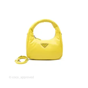 Prada Nappa Soft Padded Hobo Mustard