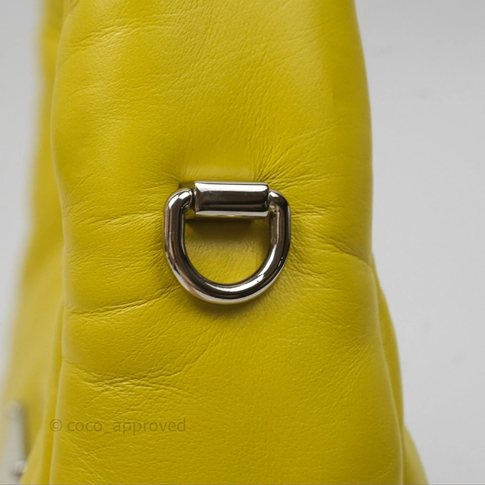 Prada Nappa Soft Padded Hobo Mustard