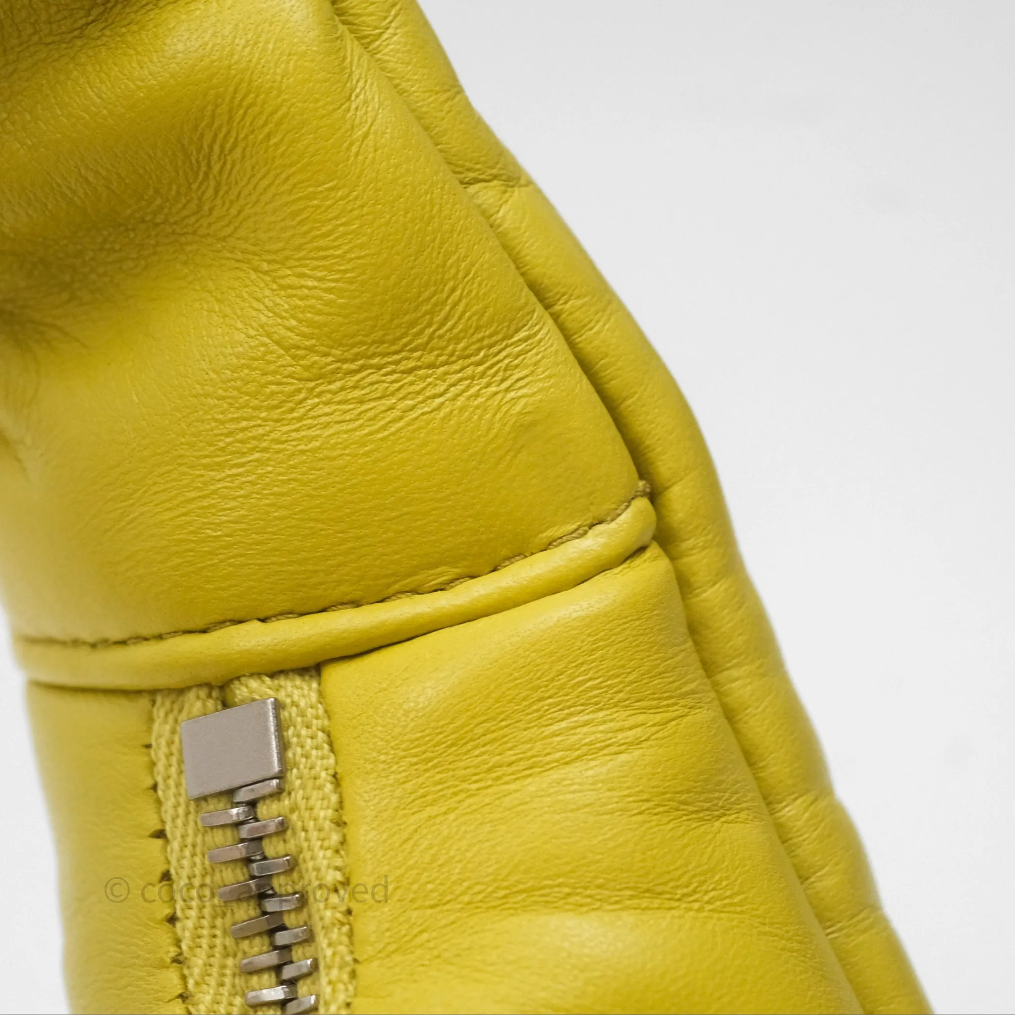 Prada Nappa Soft Padded Hobo Mustard