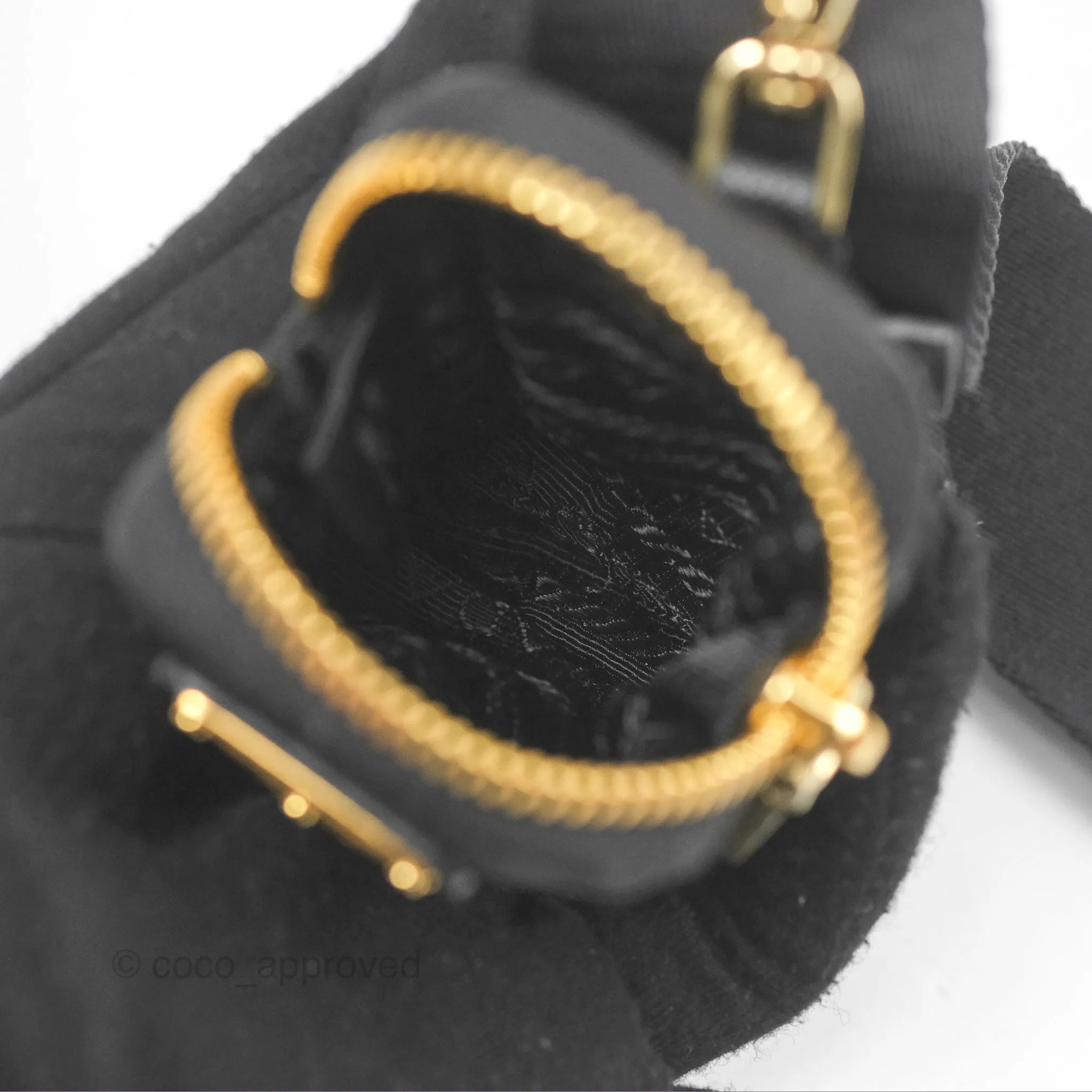 Prada Nylon Re-Edition 2005 Shoulder Bag Black Gold Hardware