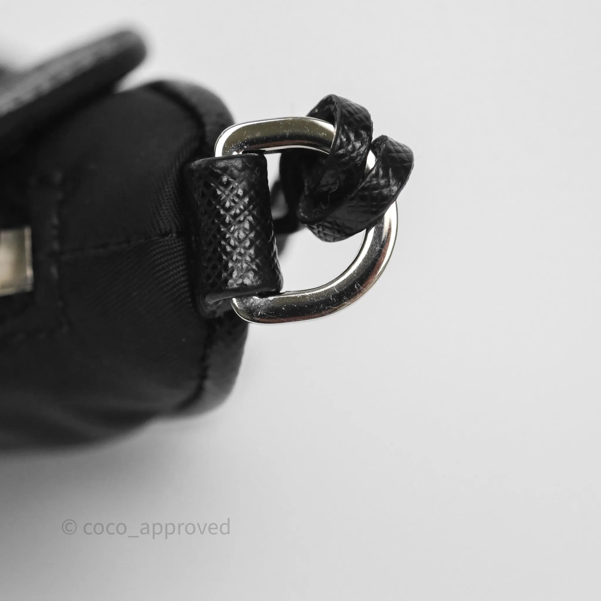 Prada Nylon Re-Edition 2005 Shoulder Bag Black Sequin Polka Dot