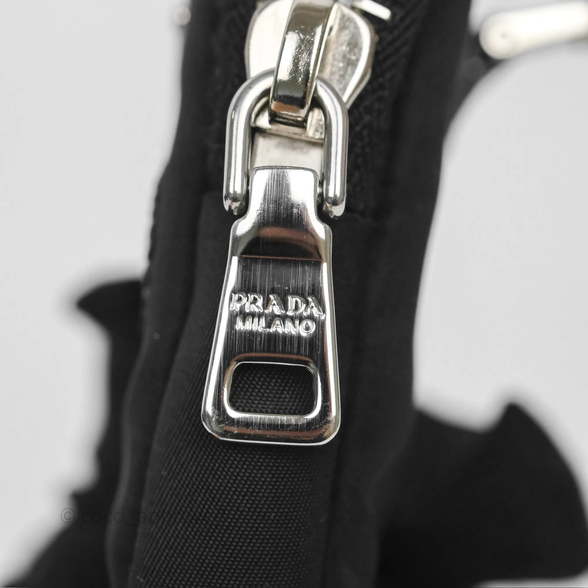 Prada Nylon Re-Edition 2005 Shoulder Bag Black Sequin Polka Dot