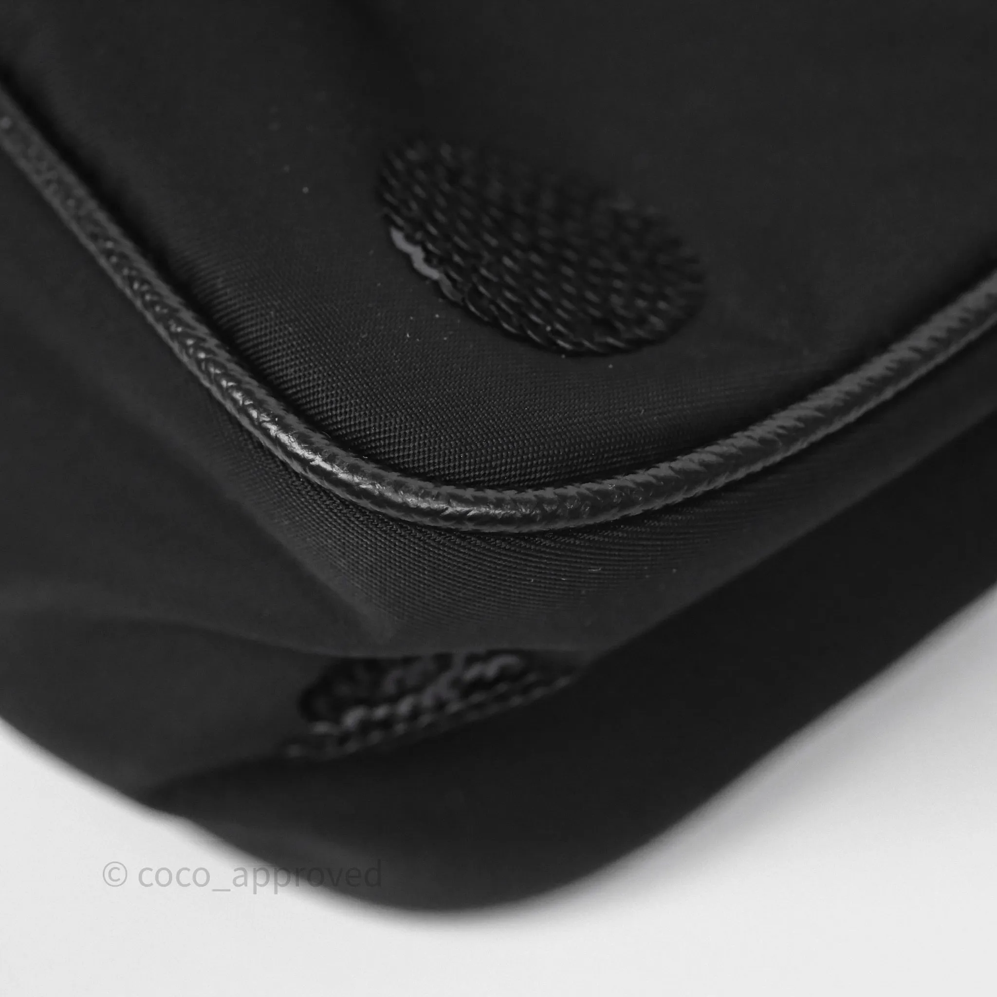Prada Nylon Re-Edition 2005 Shoulder Bag Black Sequin Polka Dot