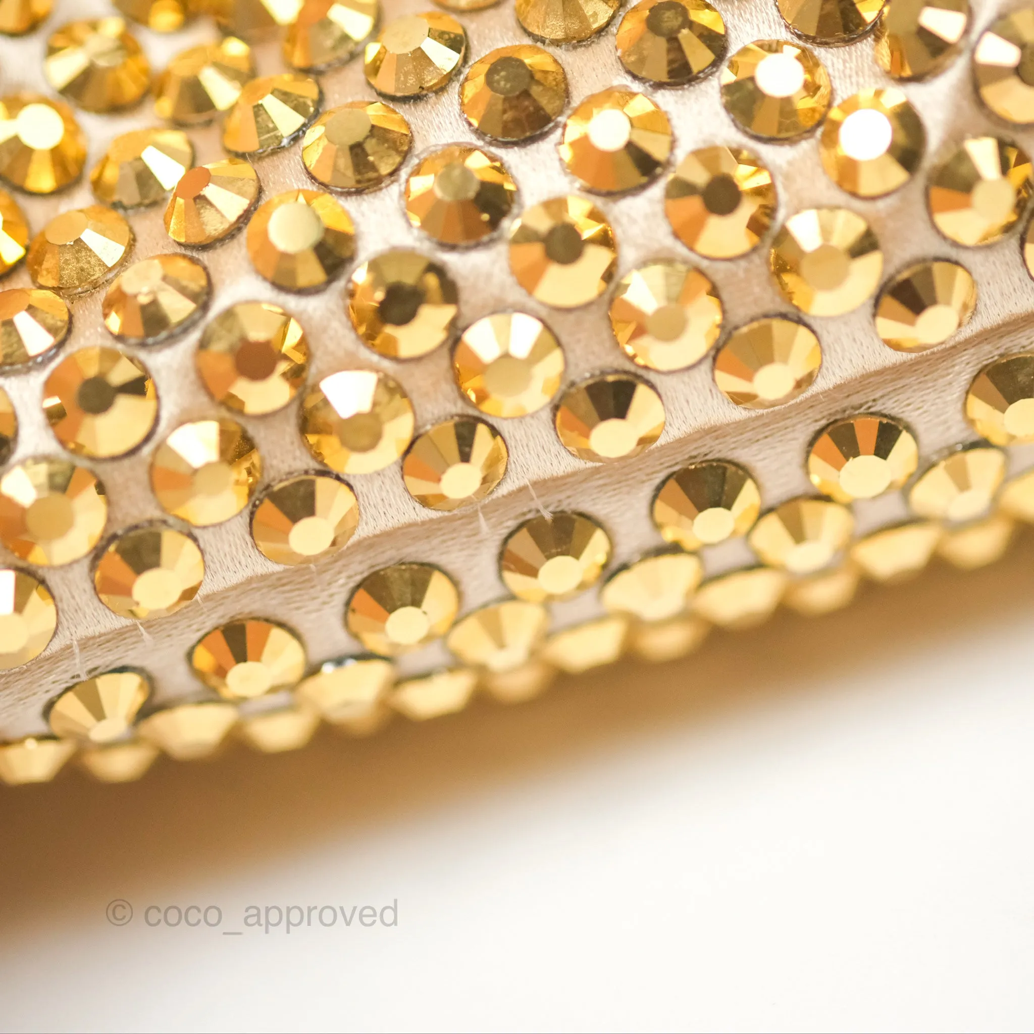 Prada Re-Edition 2000 Nylon Mini Bag Gold Crystal Embellished