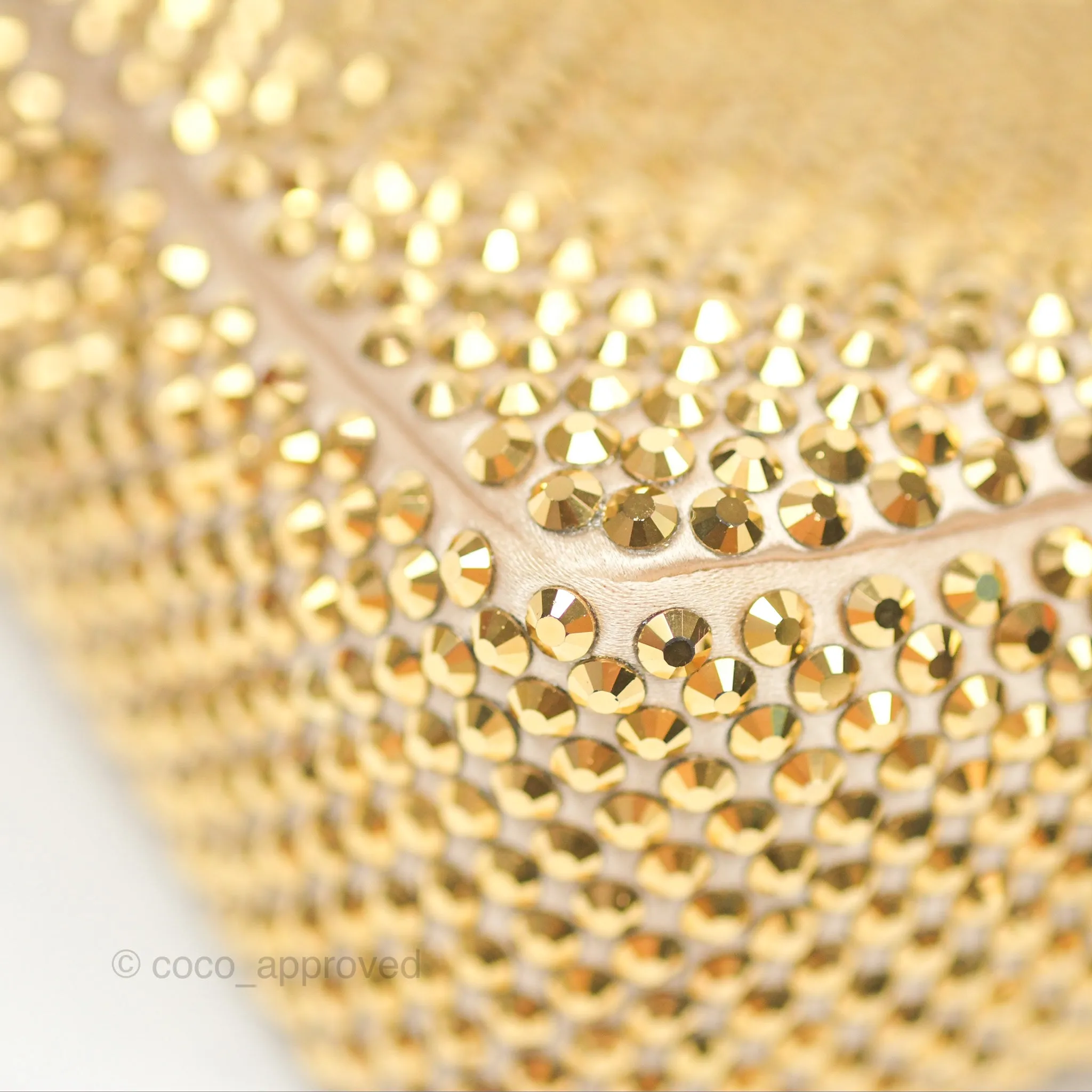 Prada Re-Edition 2000 Nylon Mini Bag Gold Crystal Embellished