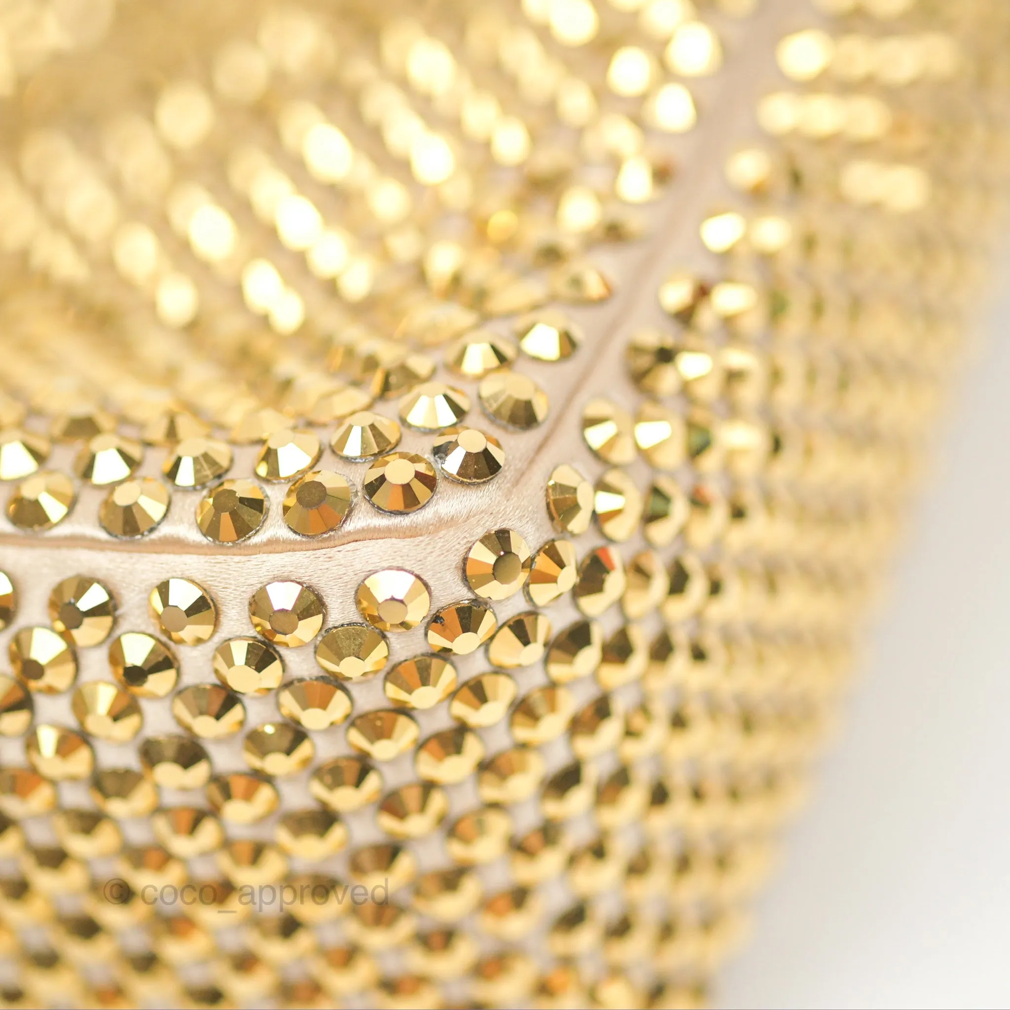 Prada Re-Edition 2000 Nylon Mini Bag Gold Crystal Embellished