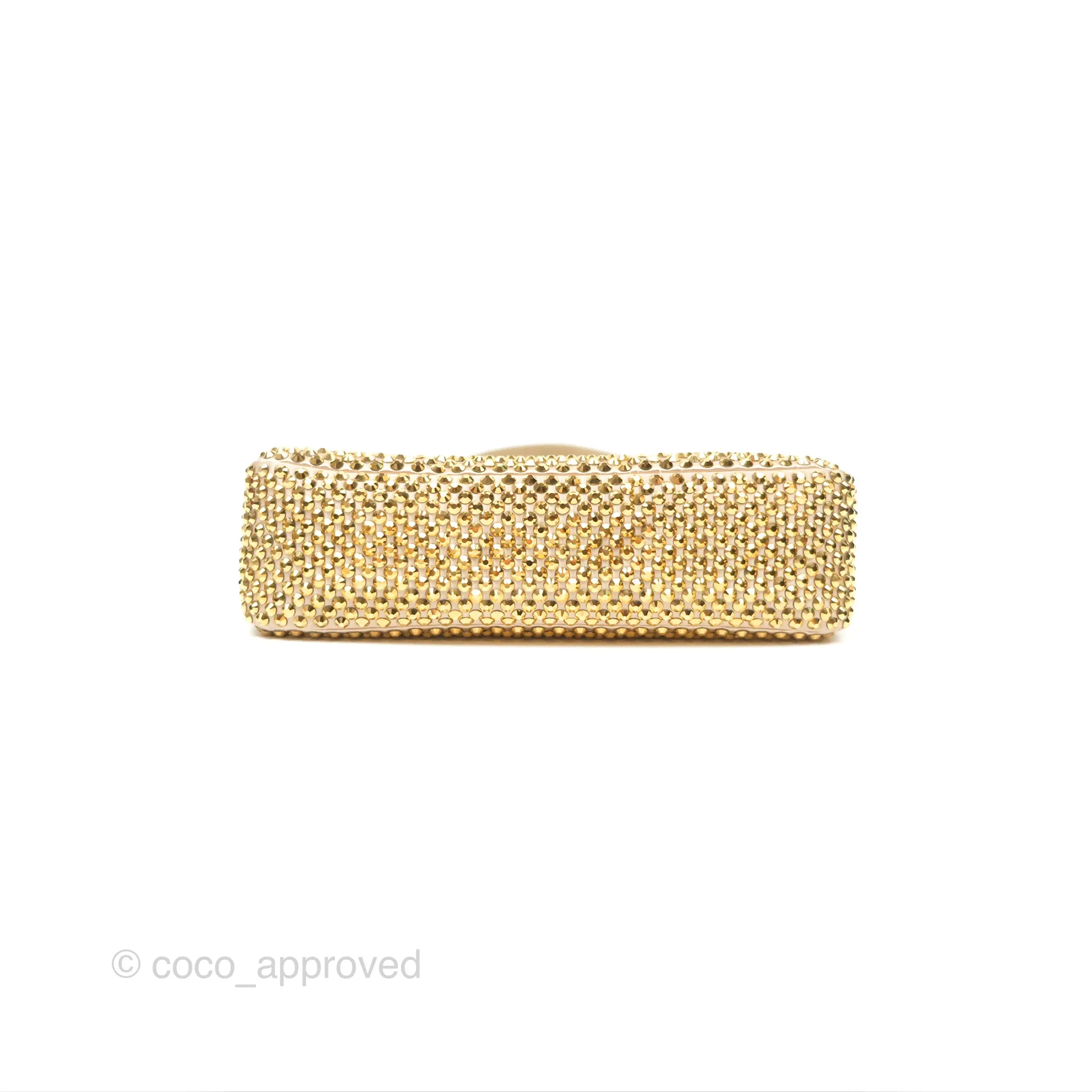 Prada Re-Edition 2000 Nylon Mini Bag Gold Crystal Embellished