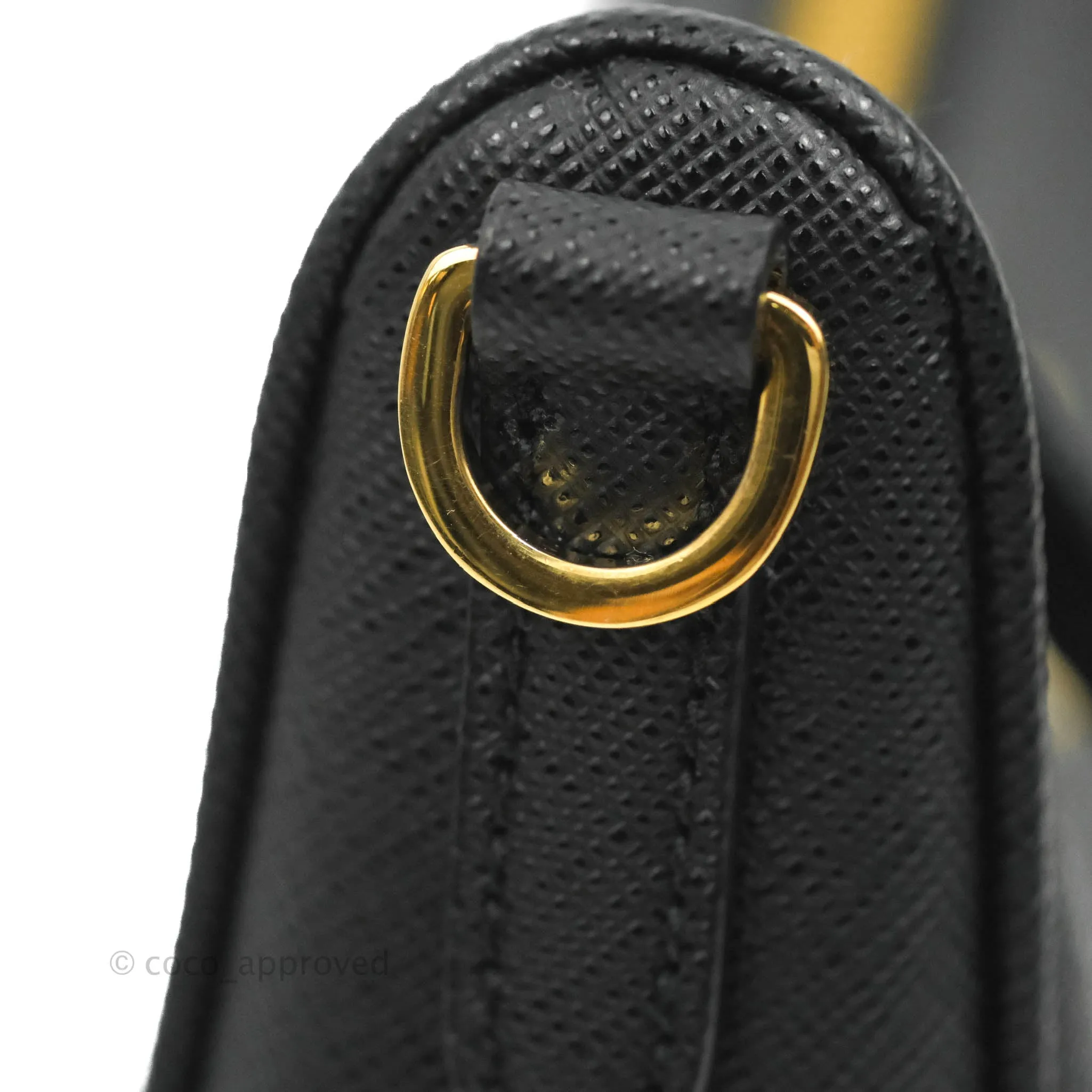 Prada Re-Edition 2005 Black Saffiano Leather Bag Gold Hardware