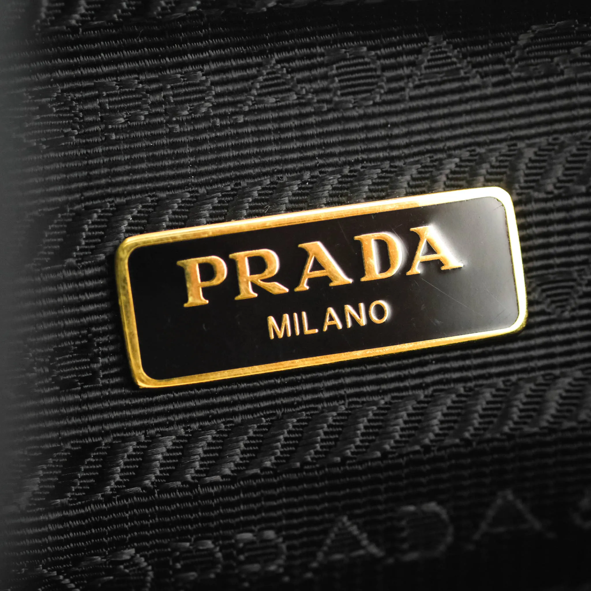 Prada Re-Edition 2005 Black Saffiano Leather Bag Gold Hardware