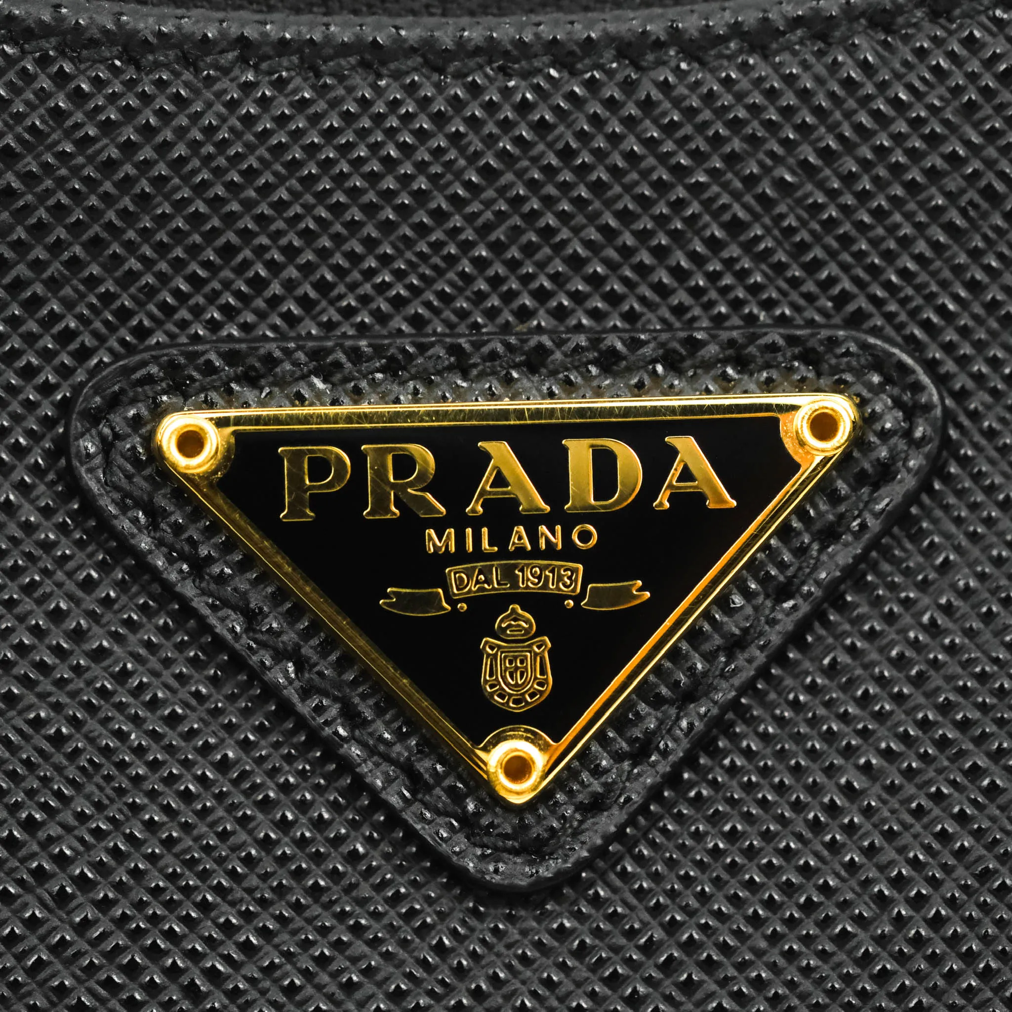 Prada Re-Edition 2005 Black Saffiano Leather Bag Gold Hardware