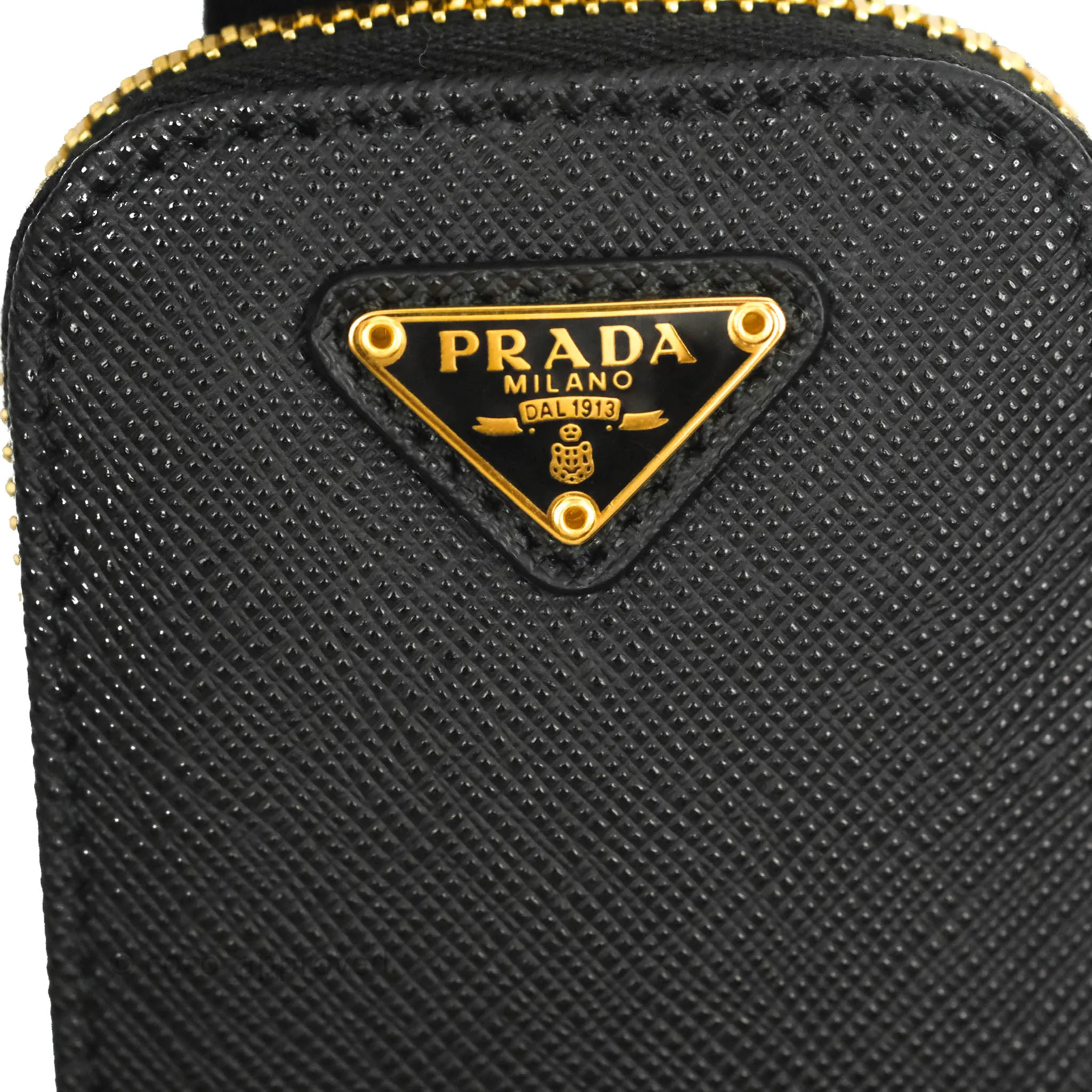 Prada Re-Edition 2005 Black Saffiano Leather Bag Gold Hardware