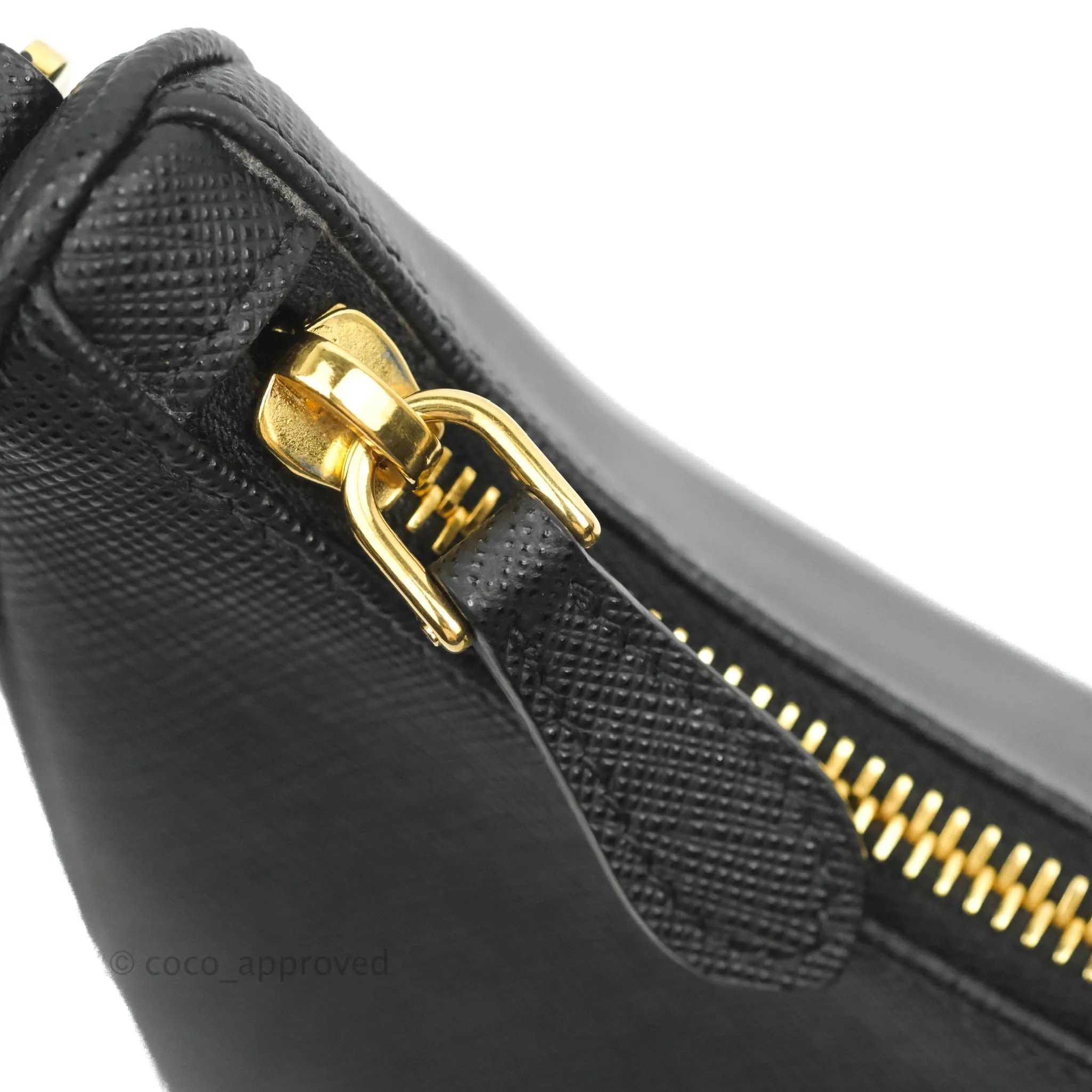 Prada Re-Edition 2005 Black Saffiano Leather Bag Gold Hardware