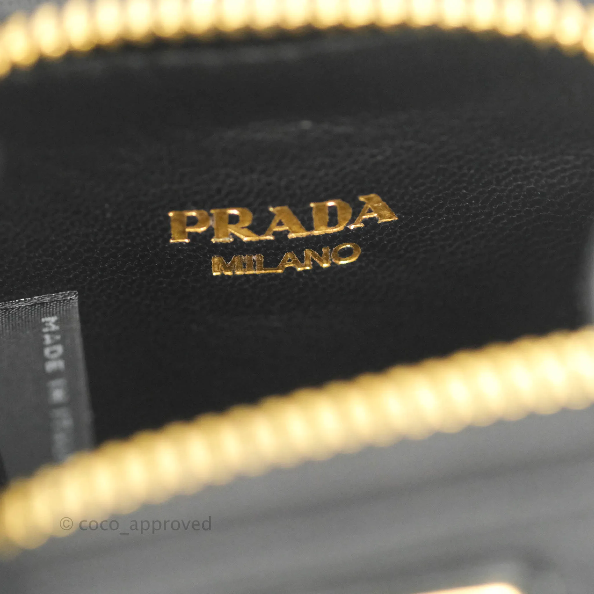 Prada Re-Edition 2005 Black Saffiano Leather Bag Gold Hardware