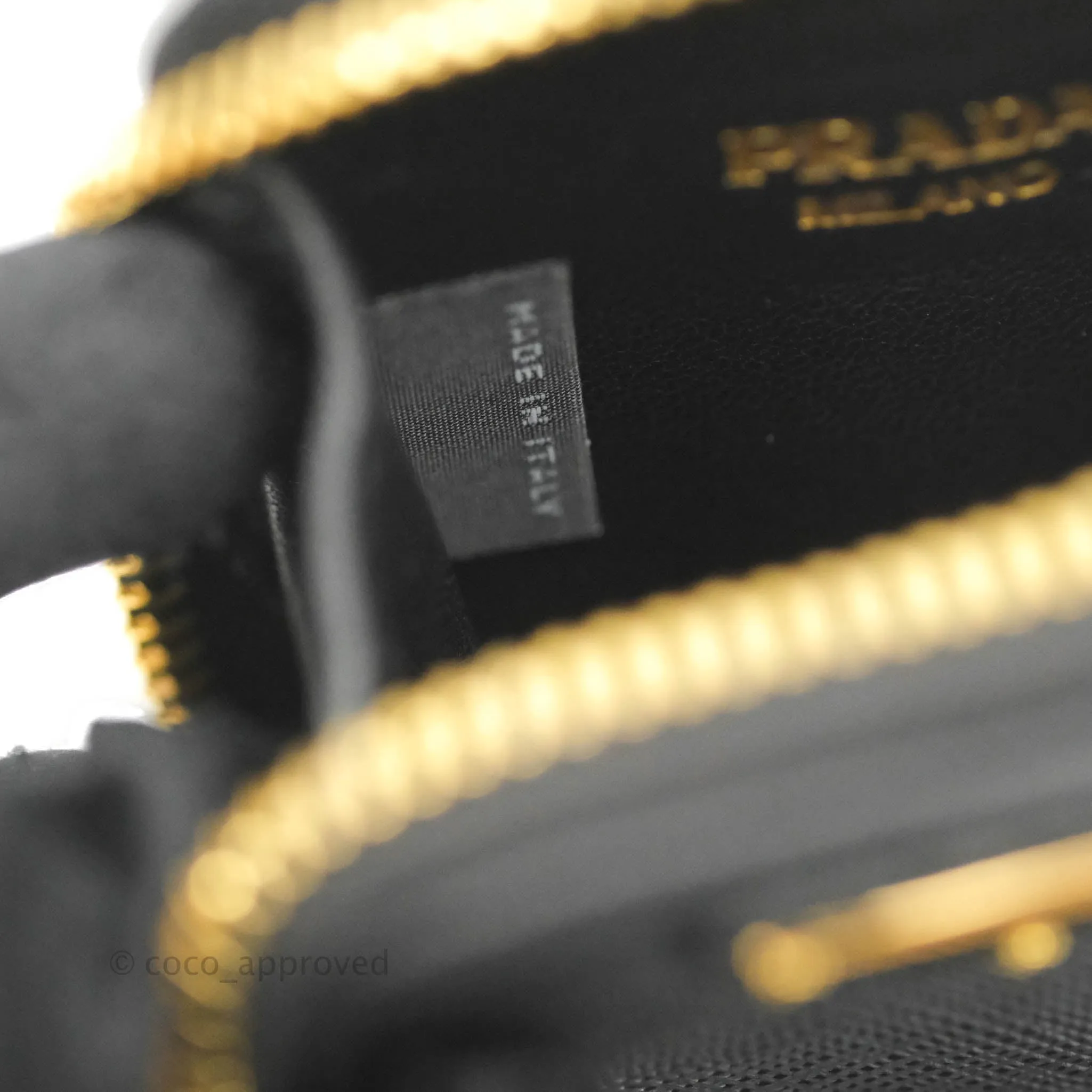Prada Re-Edition 2005 Black Saffiano Leather Bag Gold Hardware