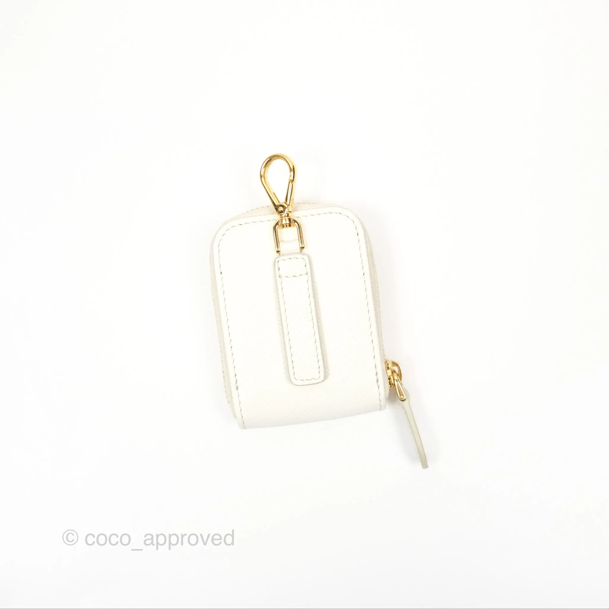 Prada Re-Edition 2005 Ivory White Saffiano Leather Bag Gold Hardware
