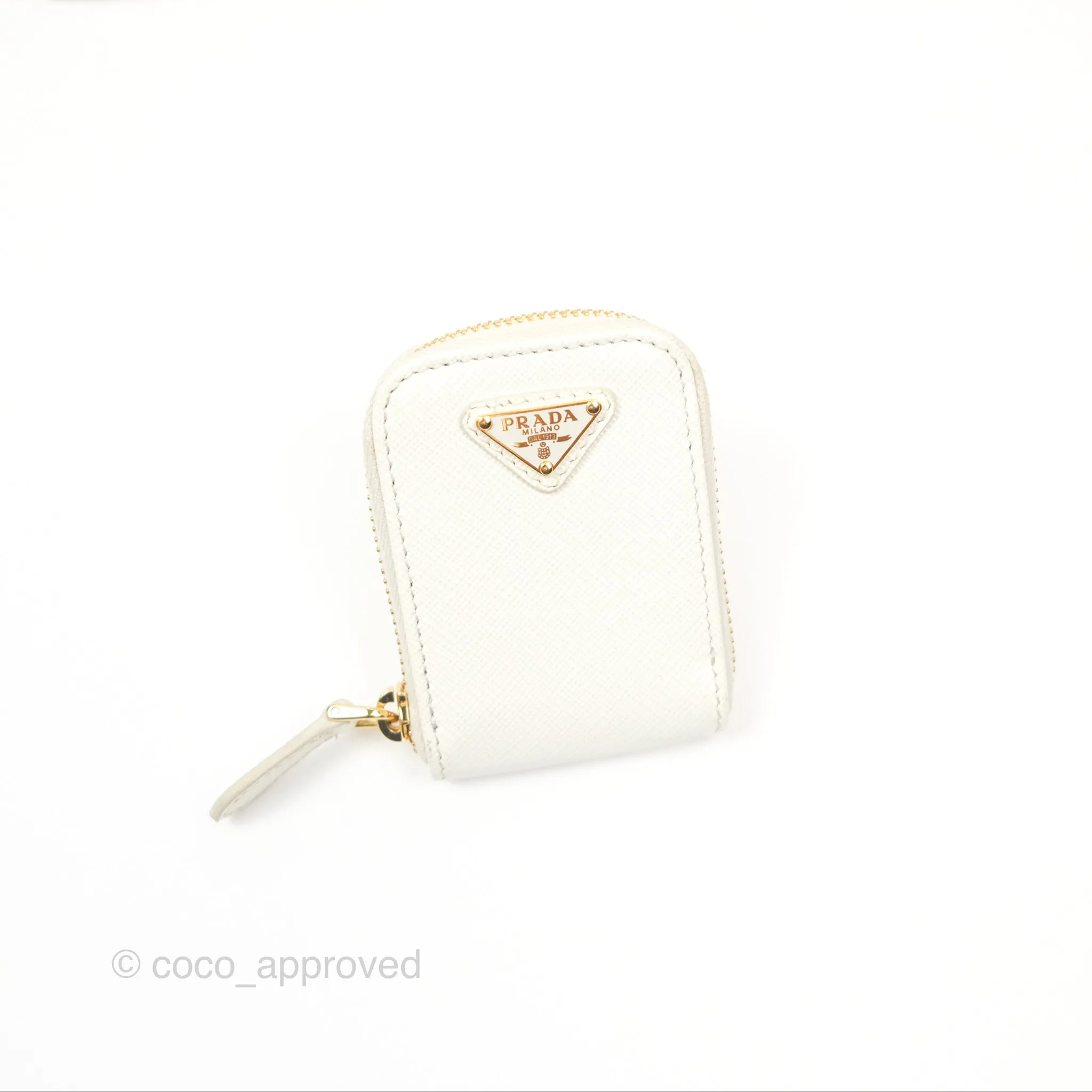 Prada Re-Edition 2005 Ivory White Saffiano Leather Bag Gold Hardware