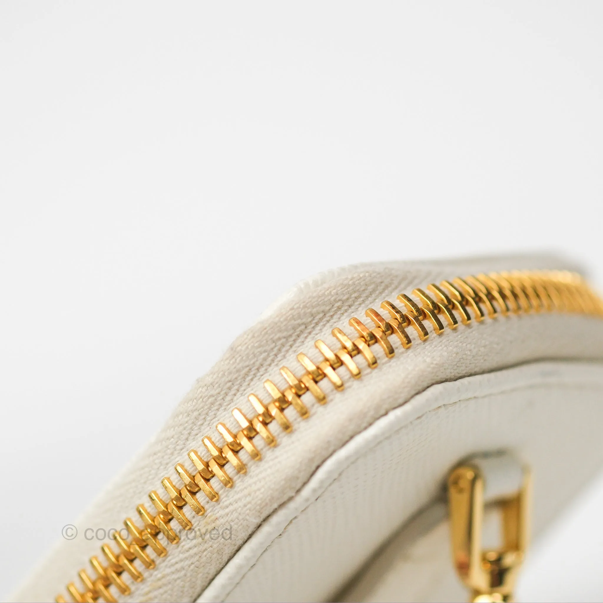 Prada Re-Edition 2005 Ivory White Saffiano Leather Bag Gold Hardware