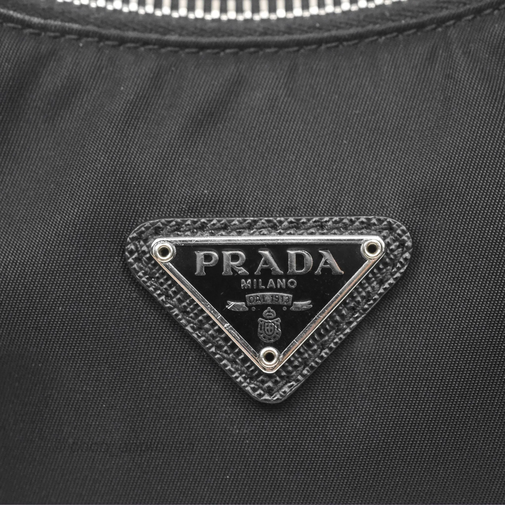 Prada Re-Edition 2005 Nylon Mini Bag Black Silver Hardware