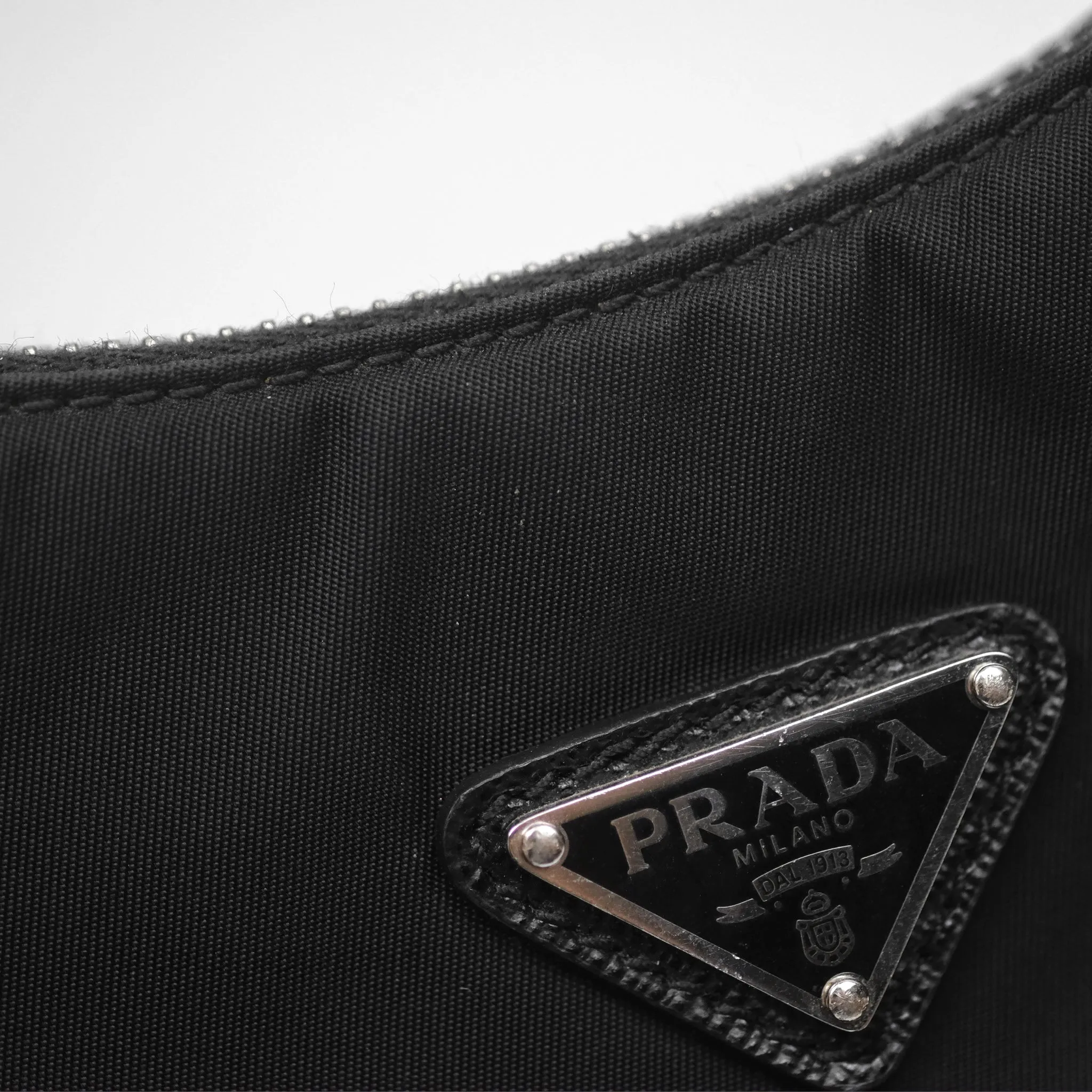 Prada Re-Edition 2005 Nylon Mini Bag Black Silver Hardware