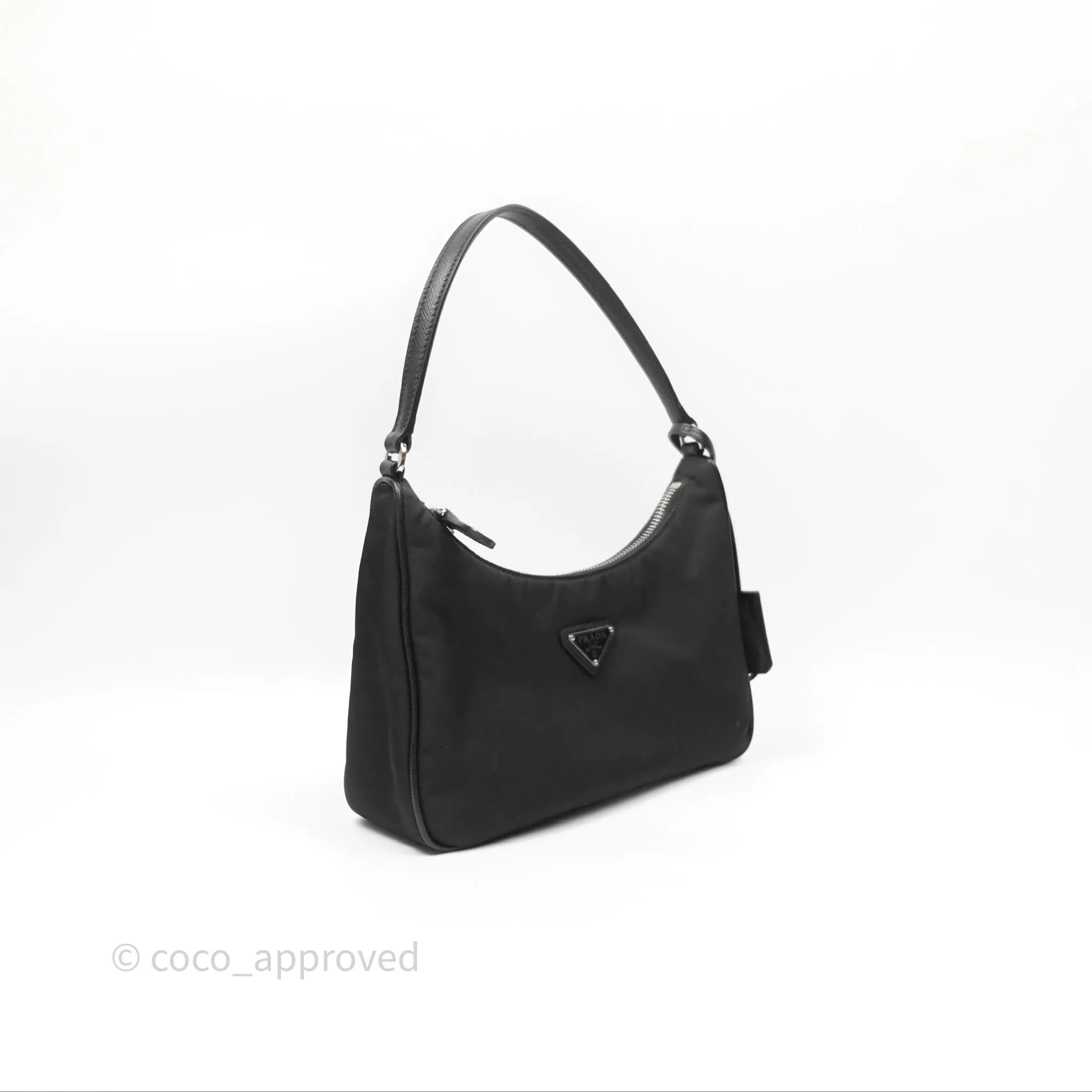 Prada Re-Edition 2005 Nylon Mini Bag Black Silver Hardware