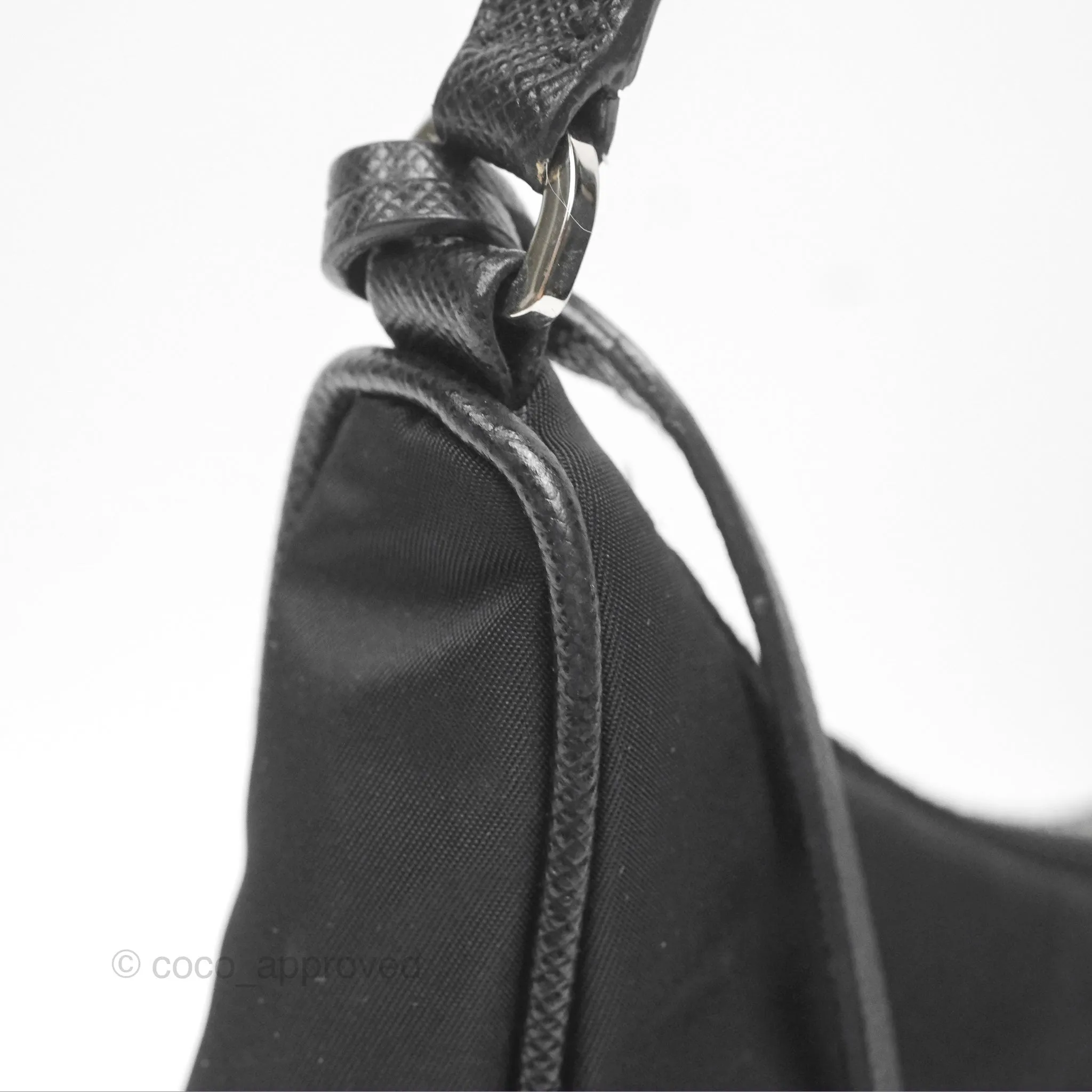 Prada Re-Edition 2005 Nylon Mini Bag Black Silver Hardware