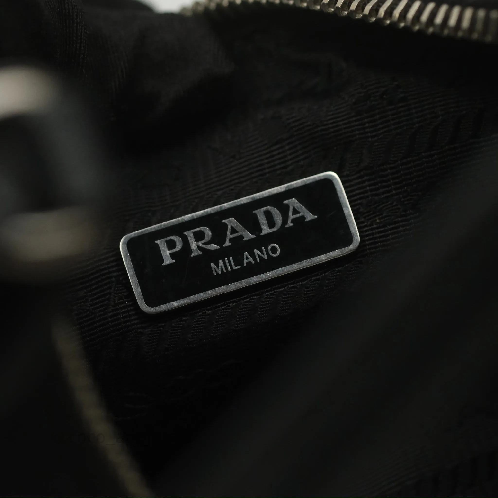 Prada Re-Edition 2005 Nylon Mini Bag Black Silver Hardware